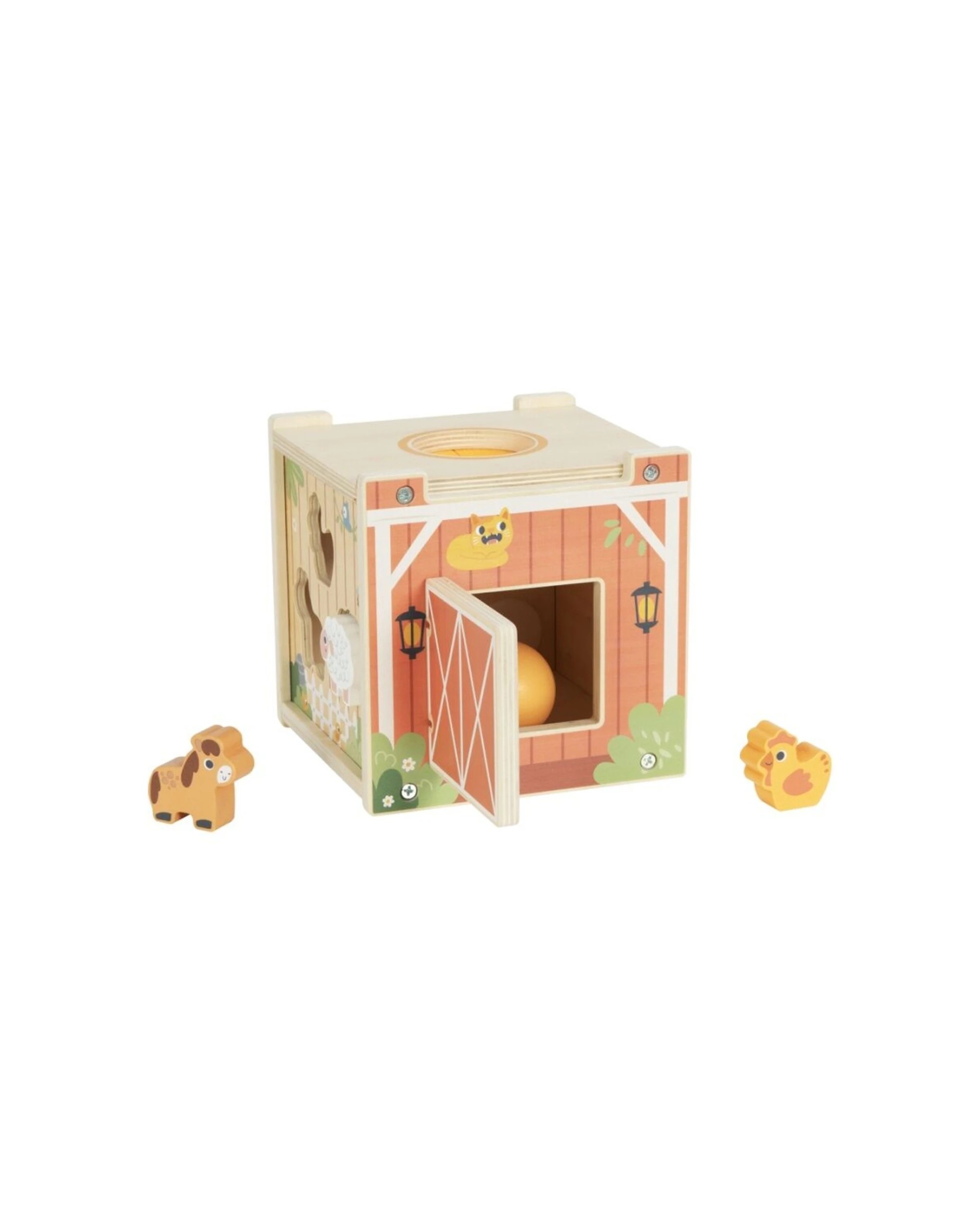 5 Tooky Toy Farm Playhouse Wooden Play Sensory Kids Children - Multi, 5 of 7