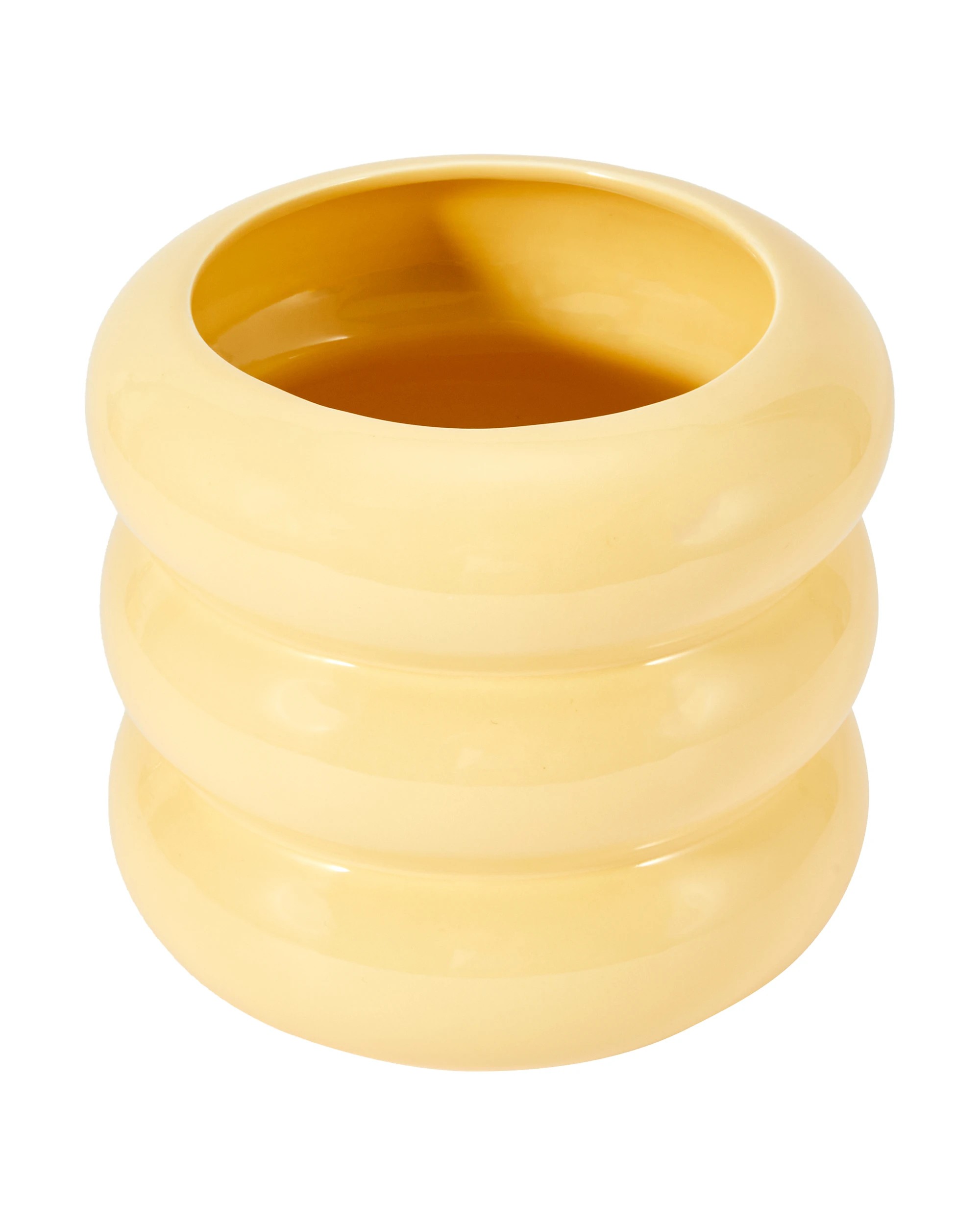 1 Yellow Bubble Ceramic Pot, 1 of 3
