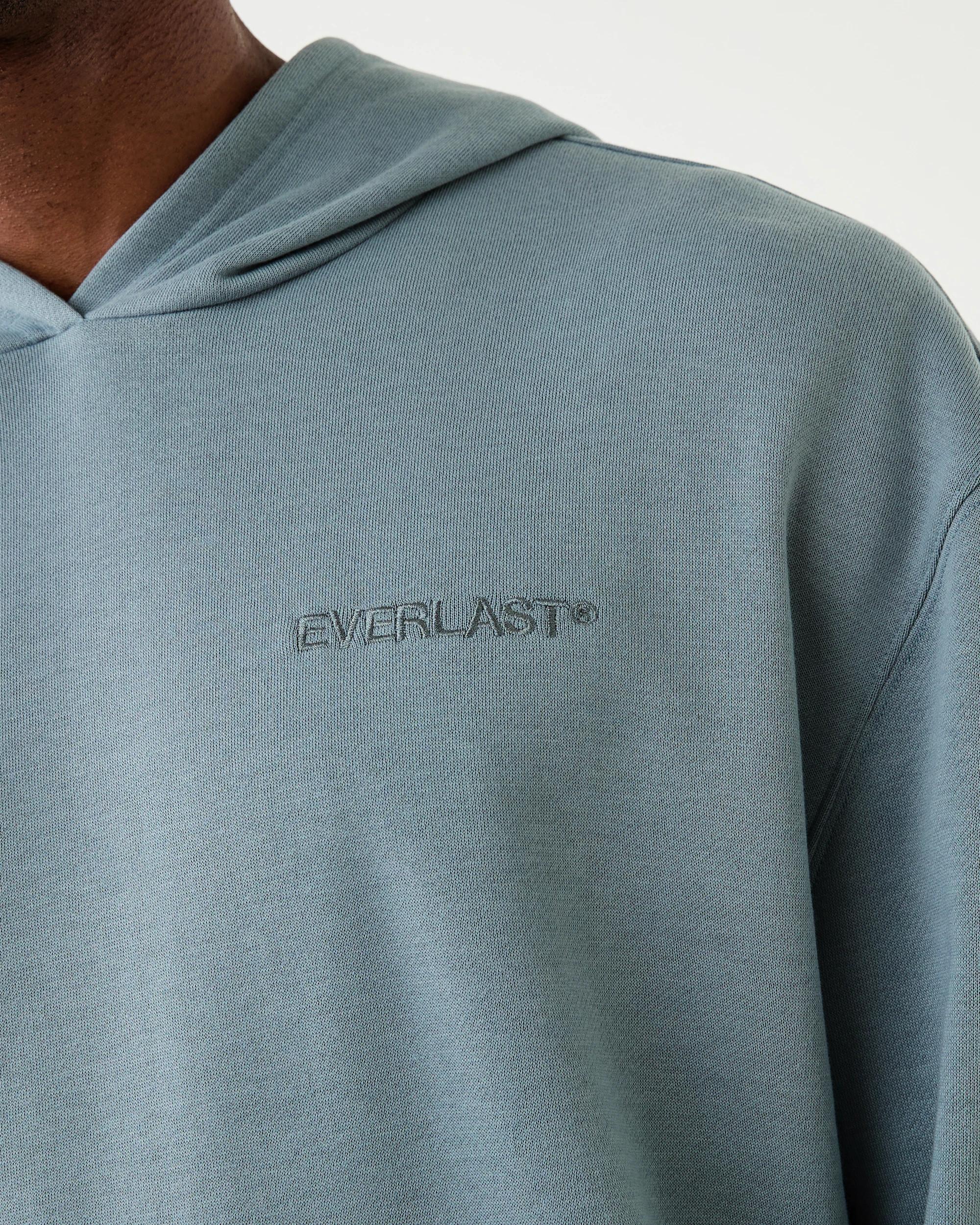 6 Everlast Mens Oversized Hoodie Ash Blue, 6 of 9