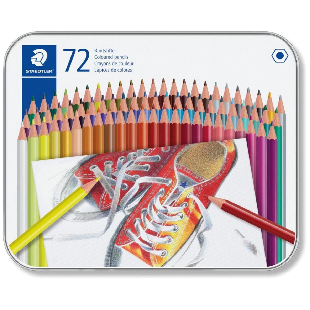 1 Staedtler Coloured Pencils Tin 72 Pack, 1 of 4