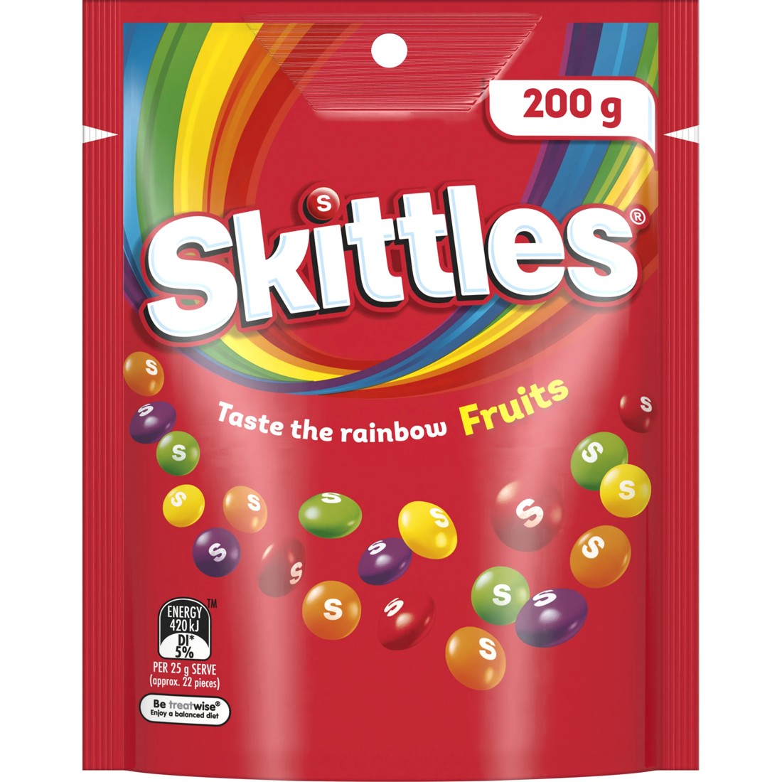 1 Skittles Fruits Chewy Lollies Snack and Share Bag 200g, 1 of 6