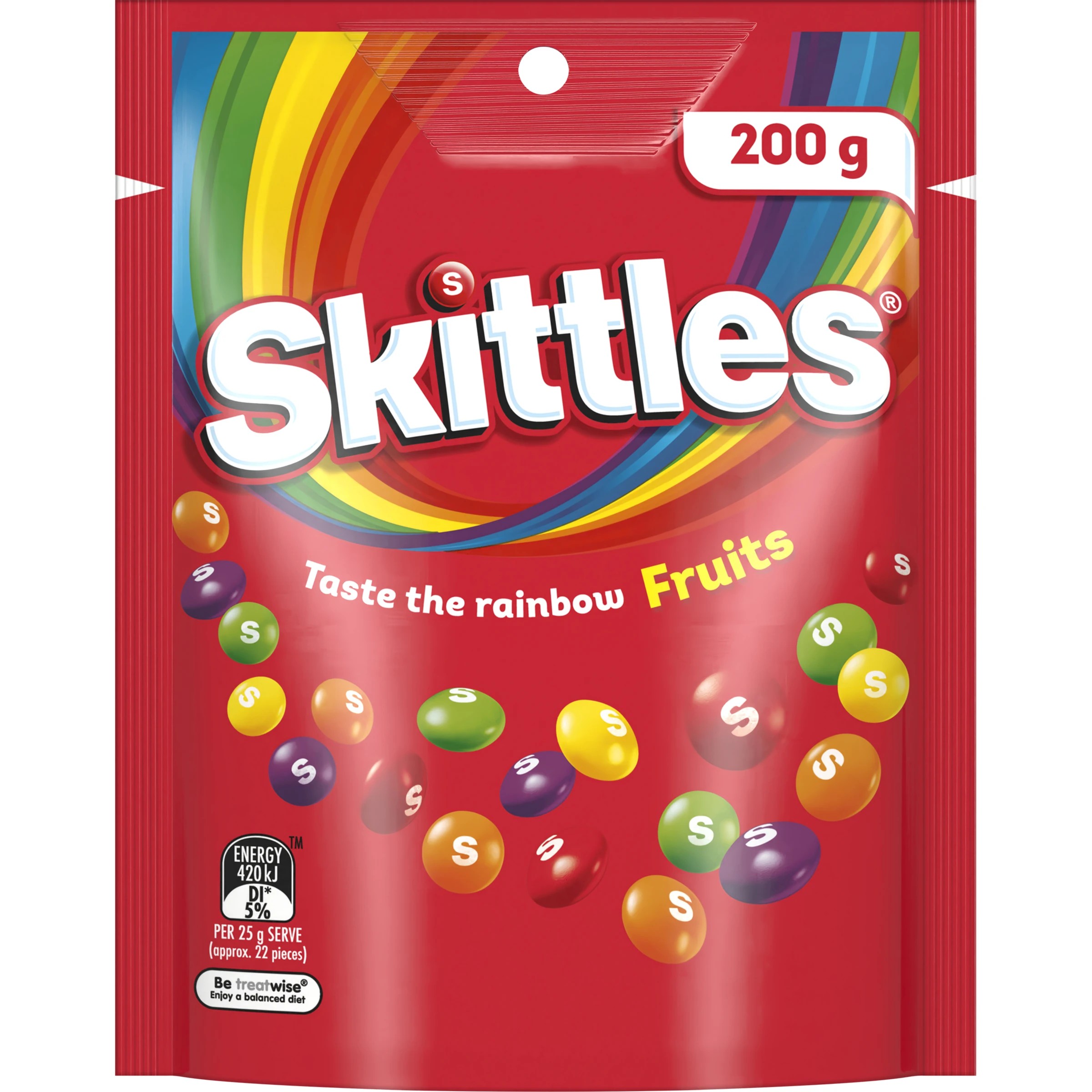 1 Skittles Fruits Chewy Lollies Snack and Share Bag 200g, 1 of 6