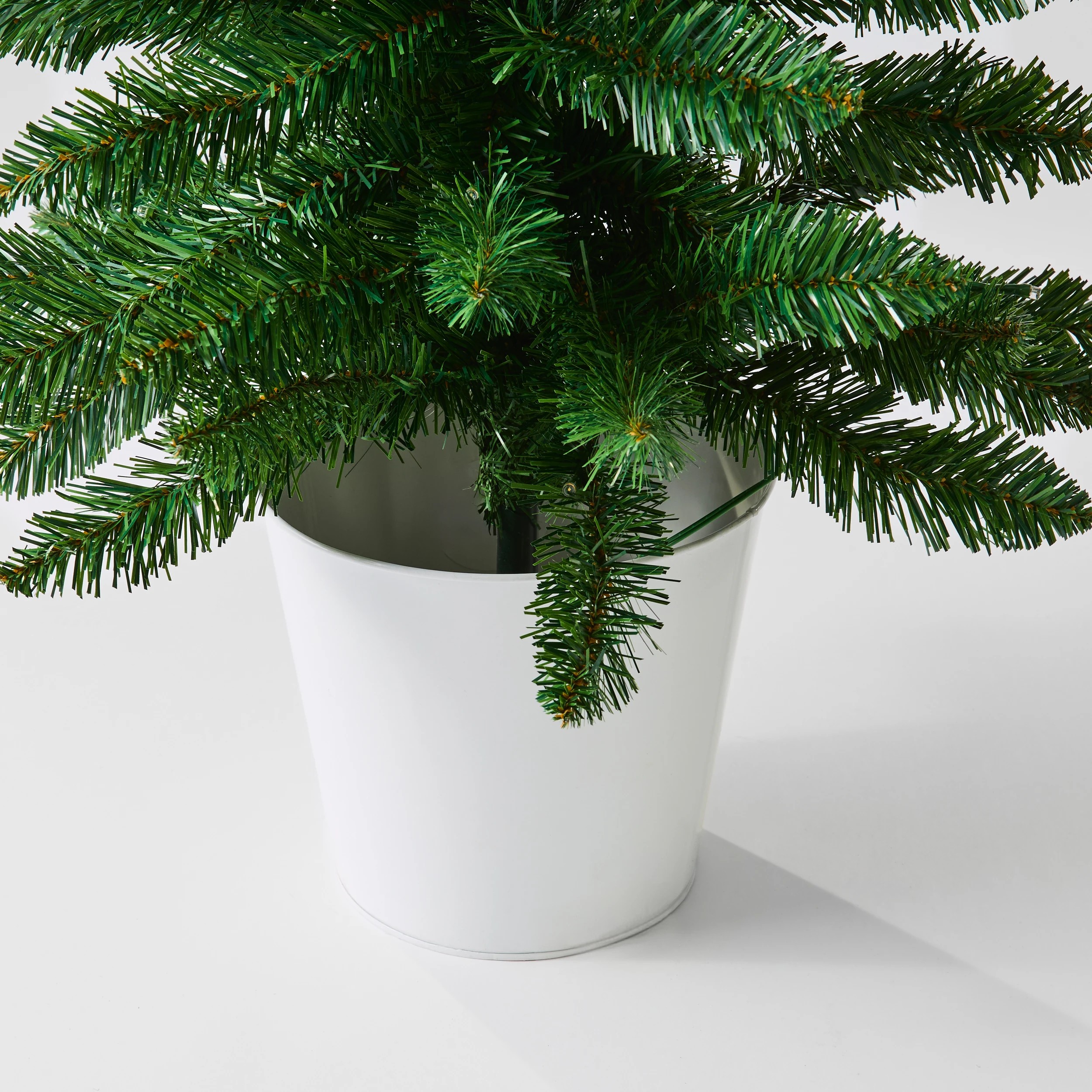 7 Set of 3 Green Prelit Potted Christmas Trees, 7 of 7