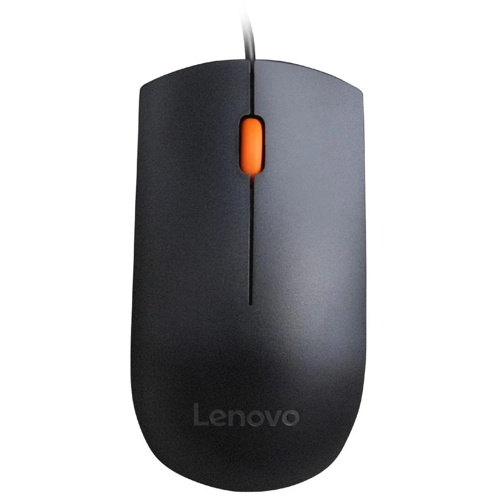 1 Lenovo 300 Wired Mouse Black, 1 of 4