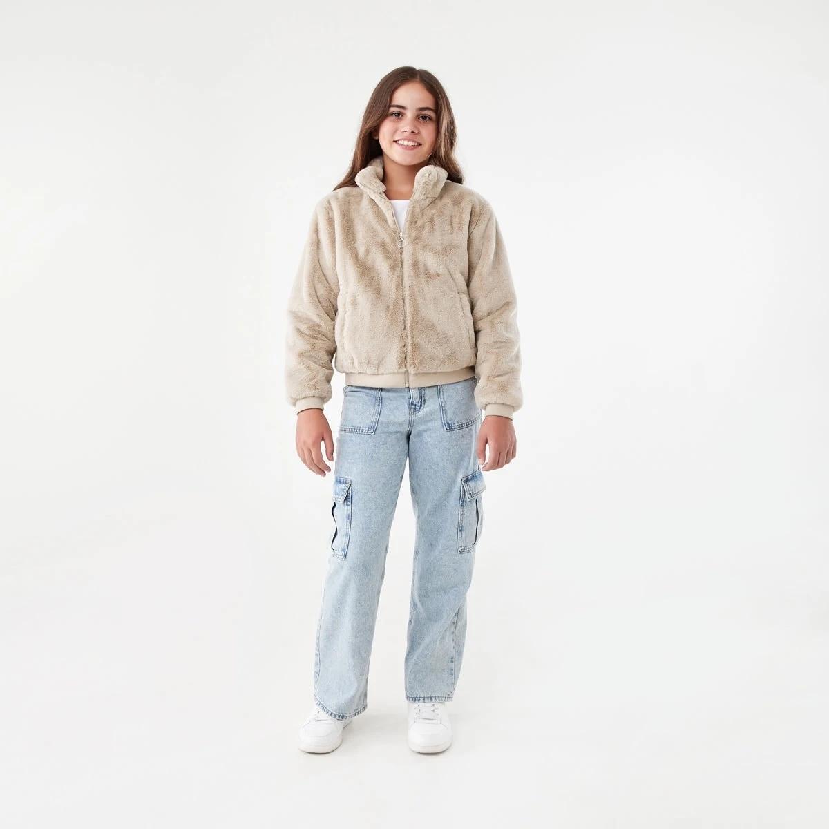 7 Faux Fur Jacket Fur Beige, 7 of 10