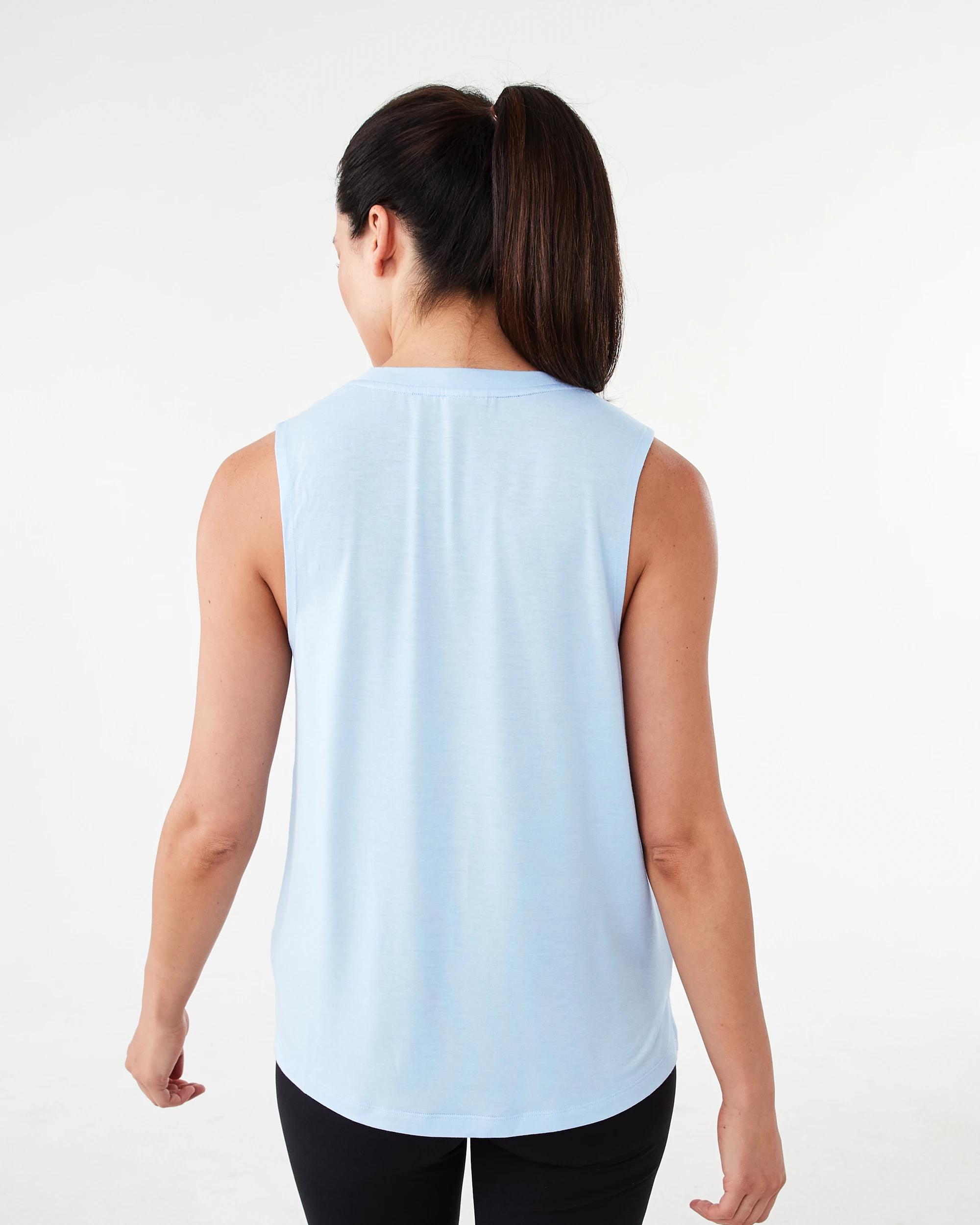 3 Everlast Womens Luxe Muscle Tank Blue Chalk, 3 of 7