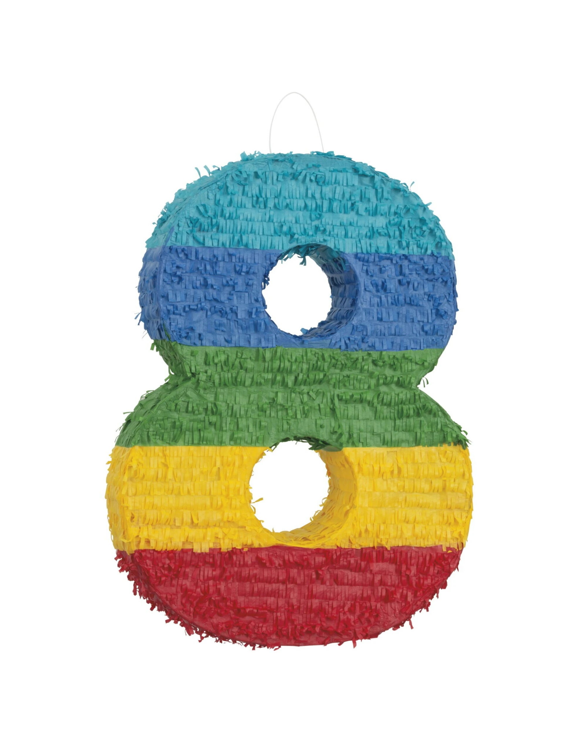 1 Amscan Inc. Rainbow Stripe Number 8 Pinata - Multi, 1 of 1