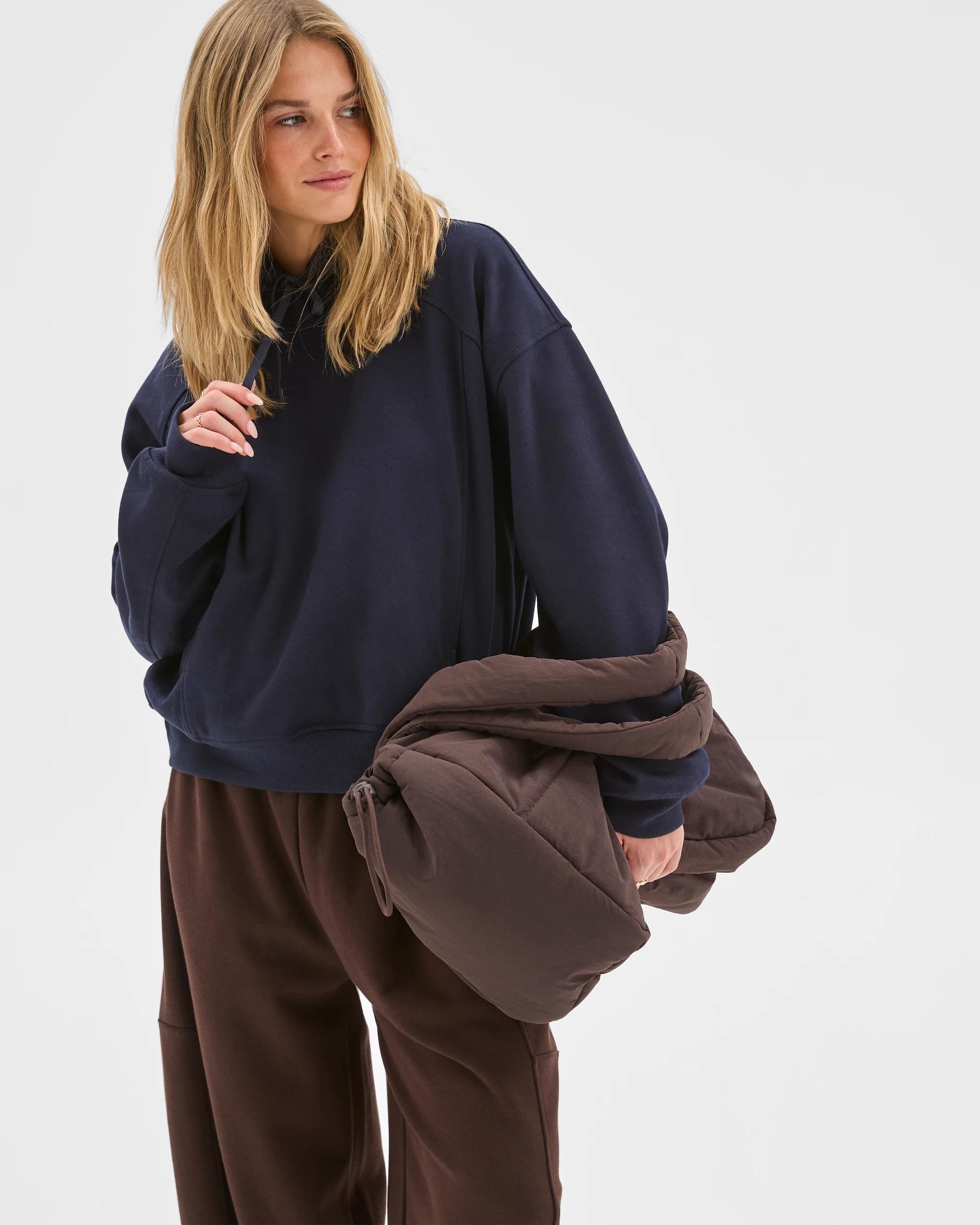 2 Lily Loves Panelled Hoodie DEEP NAVY, 2 of 7