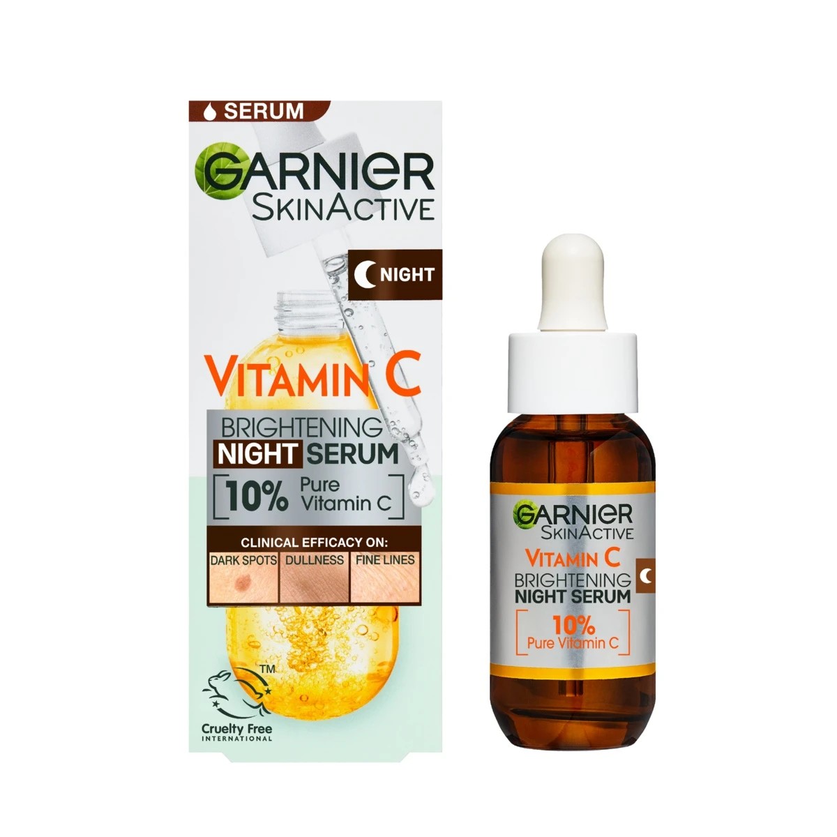 1 Garnier SkinActive Brightening Night Serum - Vitamin C, 1 of 5