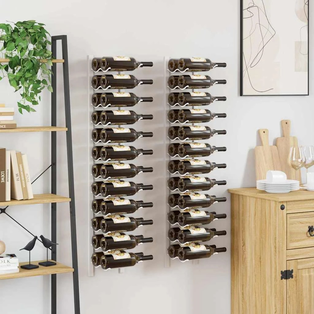 2 Vidaxl Wine Rack Wine Rack, Wine Racks - White, 2 of 9
