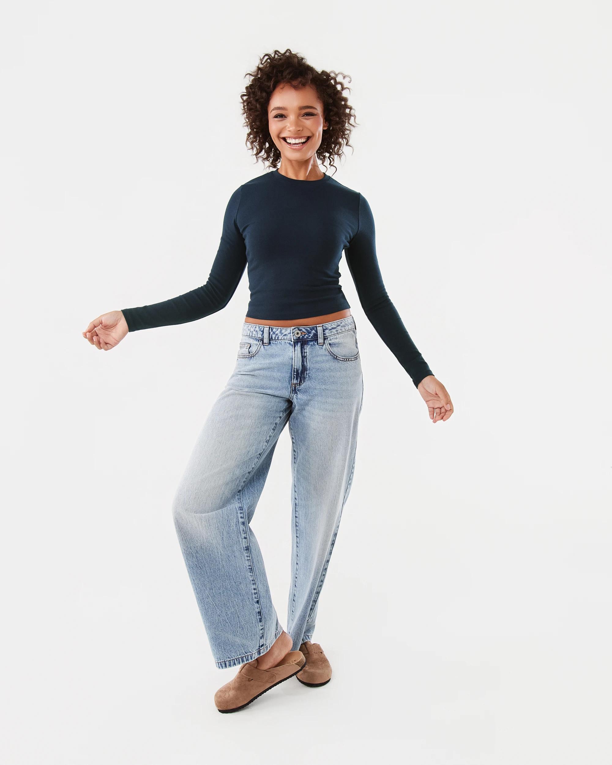 2 Long Sleeve Neat Fit T-shirt Navy Blaze, 2 of 6