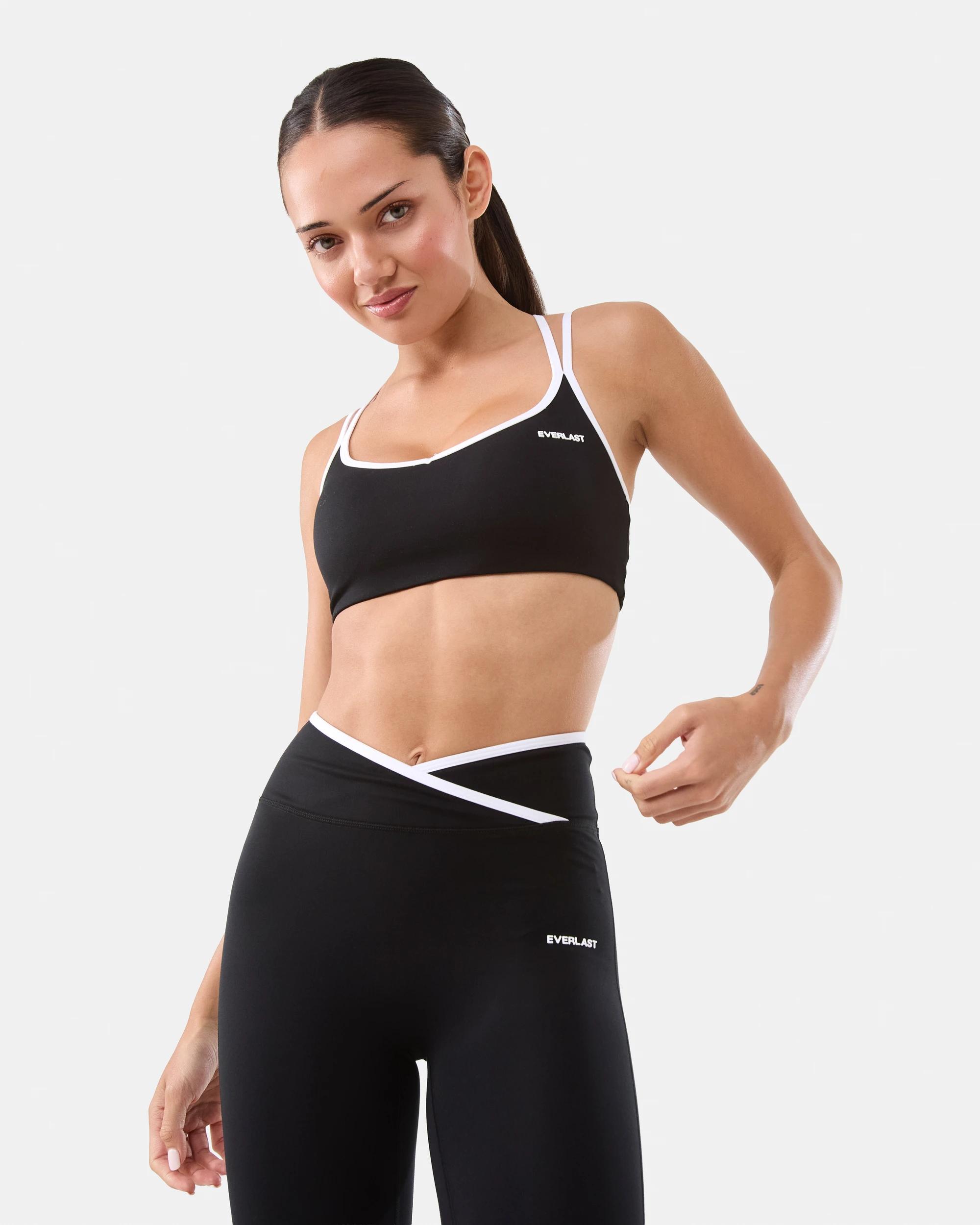7 Everlast Womens Cross Front Leggings Black, 7 of 7