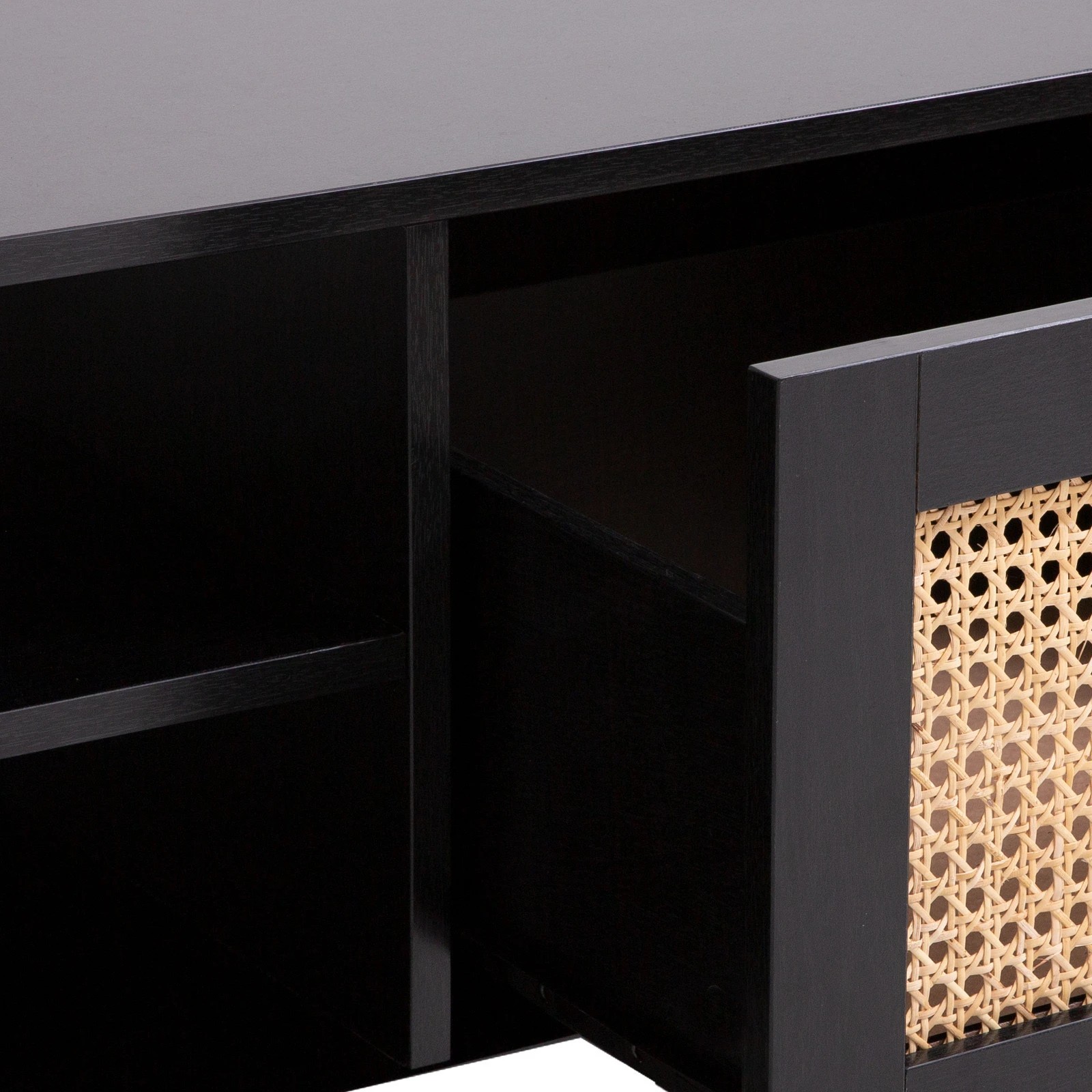 8 Casa Decor Tulum Rattan Coffee Table Storage Drawer Furniture Wooden Black - Black, 8 of 10