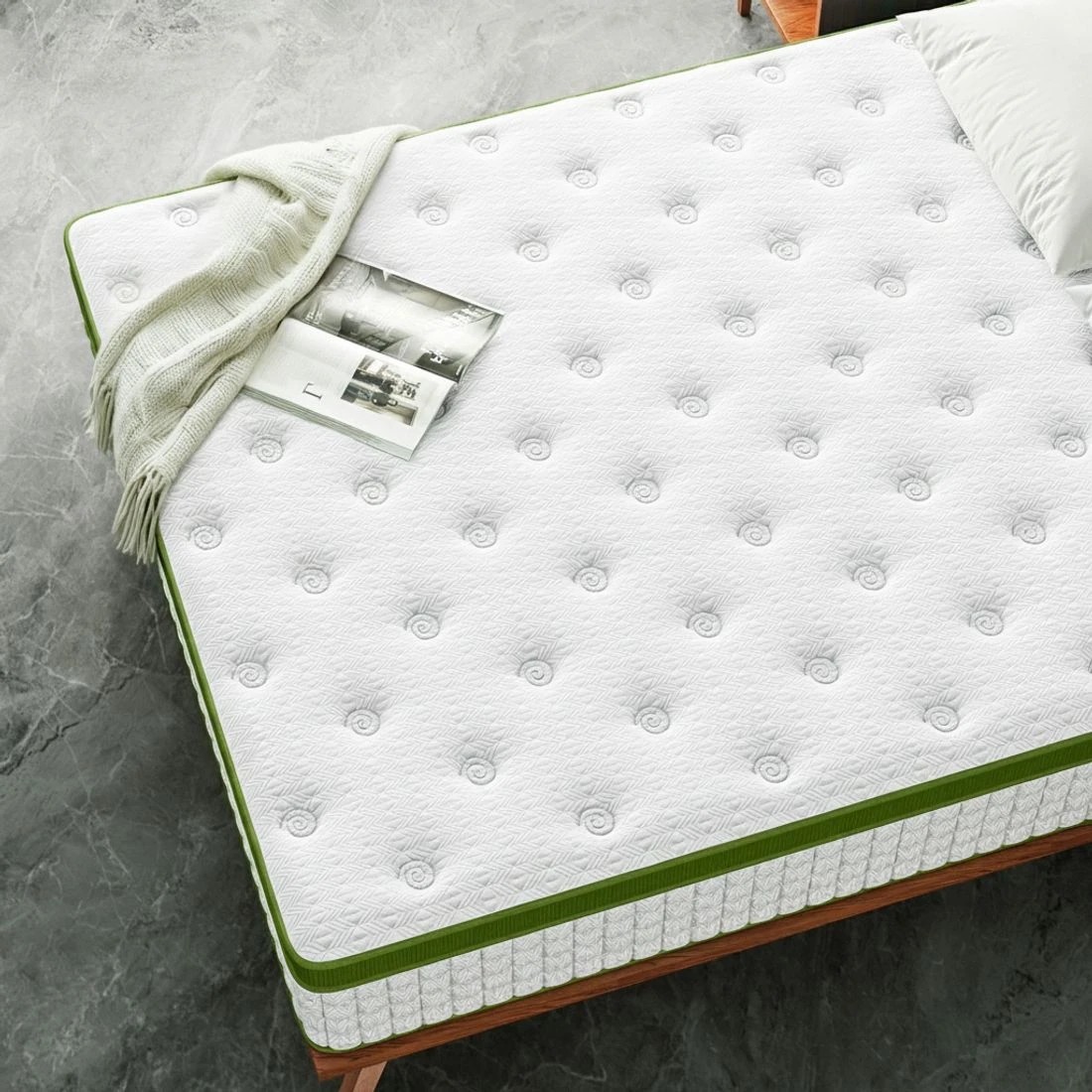 5 BedStory Single Mattress 34cm Medium - Hybrid Mattress for Pressure Relief Motion Isolation - Single Bed - White, 5 of 6
