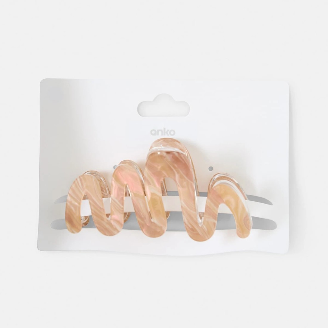 4 Beige Squiggle Claw Hair Clip, 4 of 4