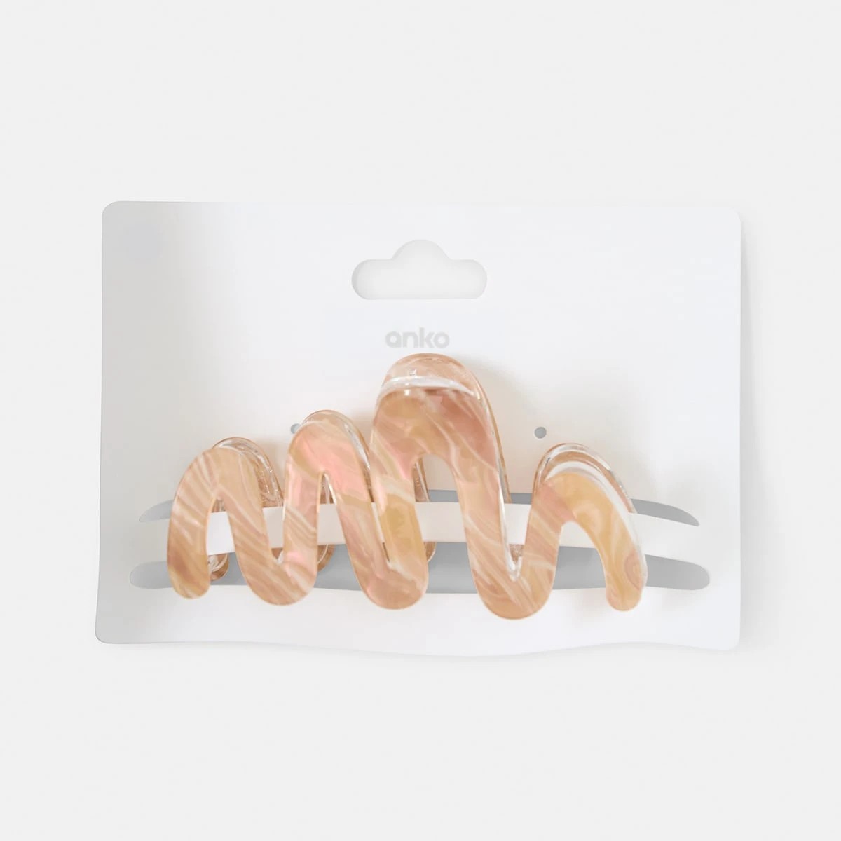 4 Beige Squiggle Claw Hair Clip, 4 of 4