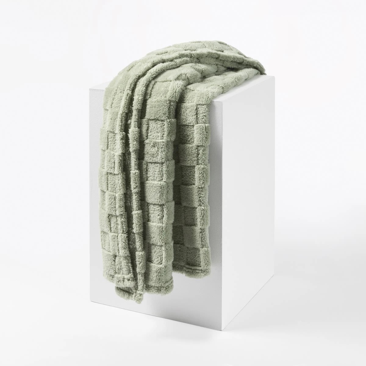 1 Soft Check Throw - Seagrass, 1 of 6