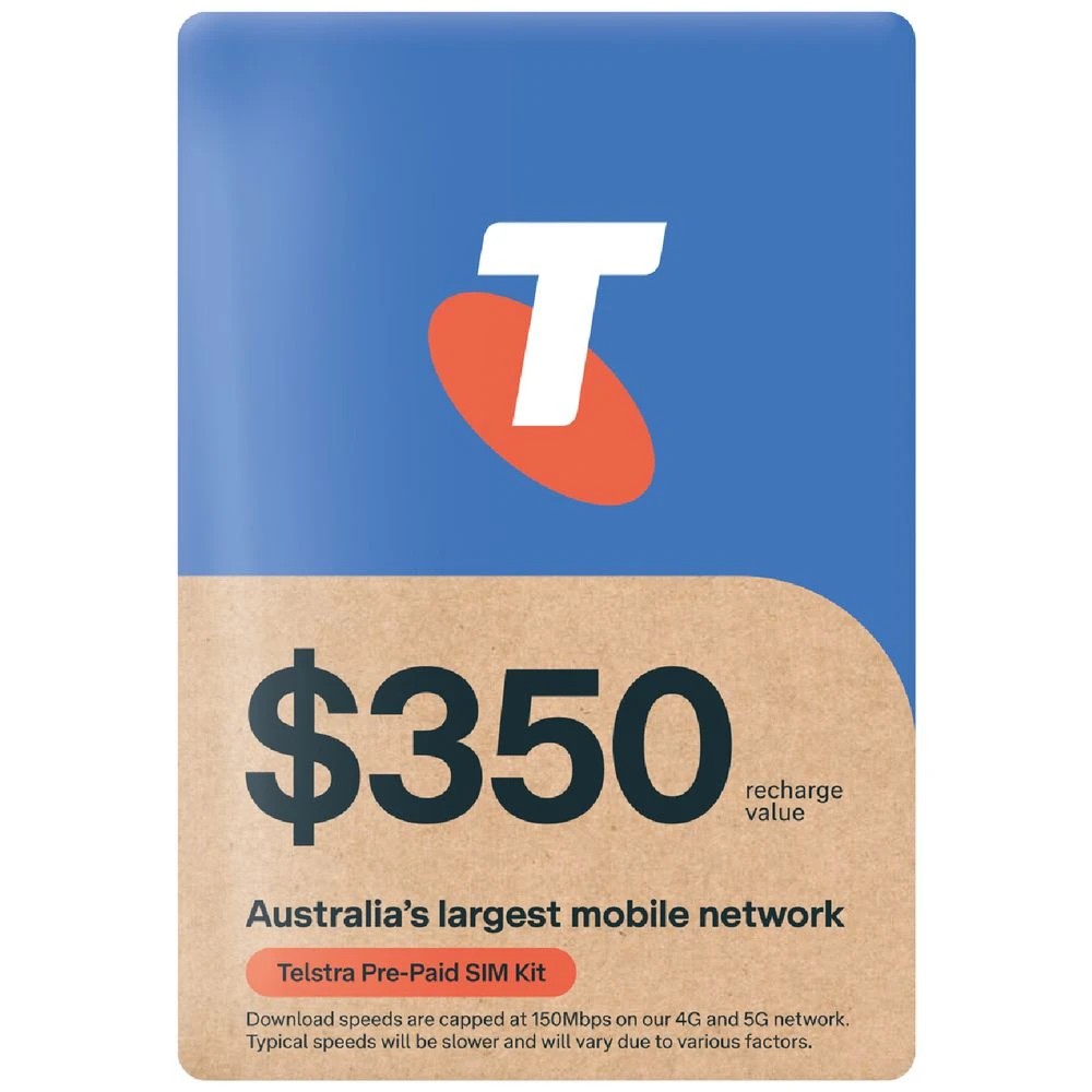 1 Telstra $350 Prepaid SIM Kit, 1 of 1