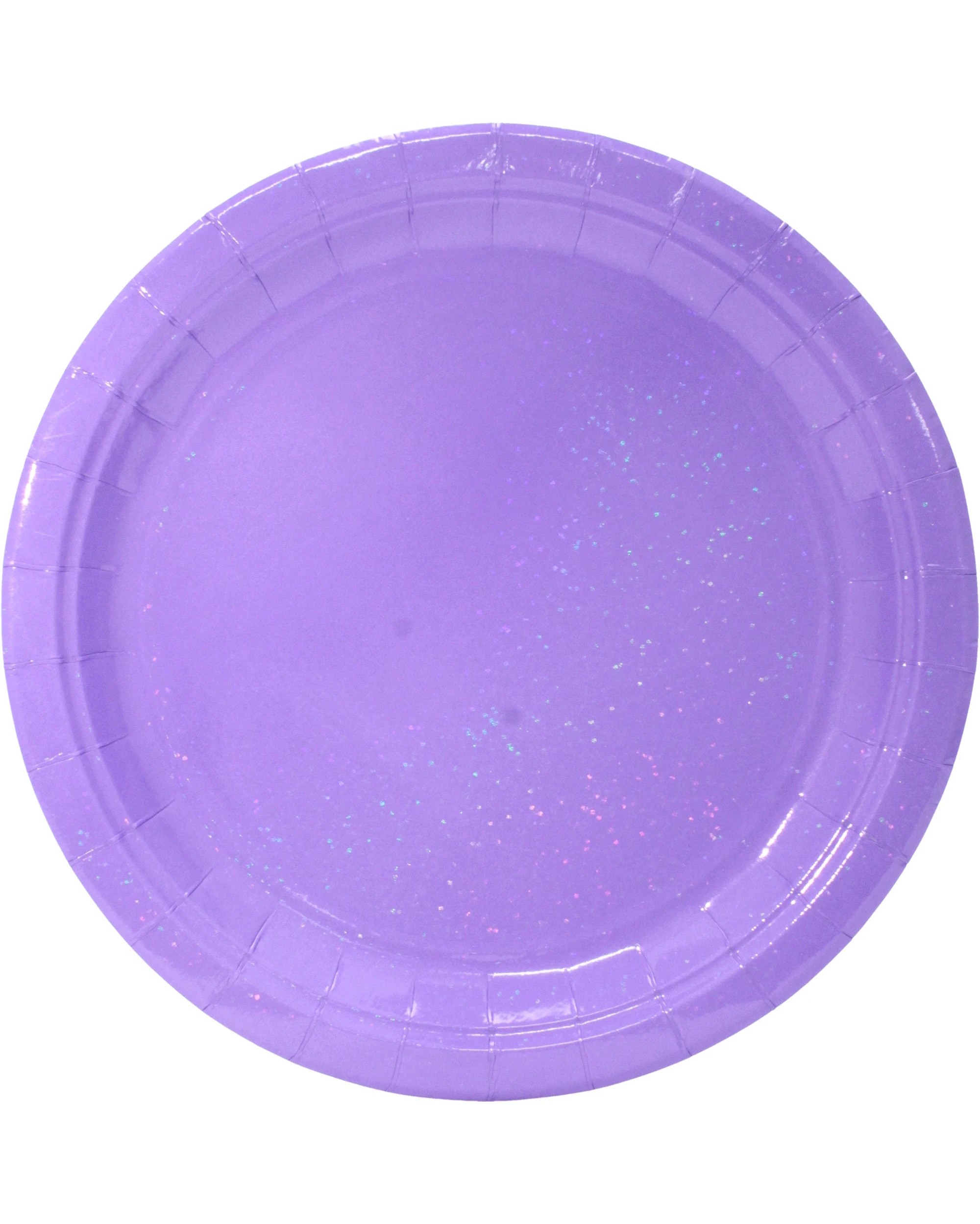 1 Amscan Prismatic 22cm Paper Plates Pack of 8 - Purple - Purple, 1 of 2