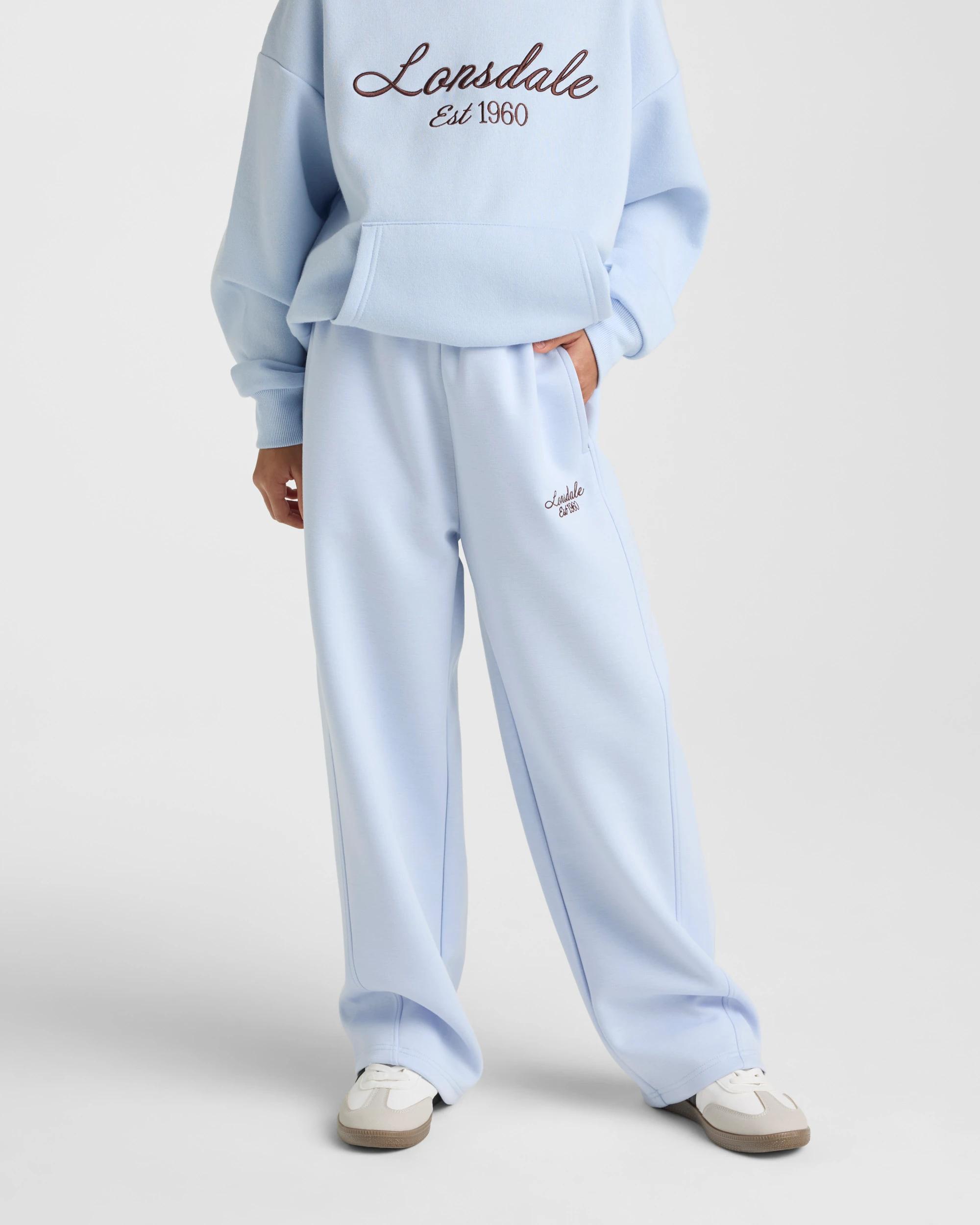 1 Lonsdale London Barrel Leg Track Pant - Light Blue LIGHT BLUE, 1 of 5