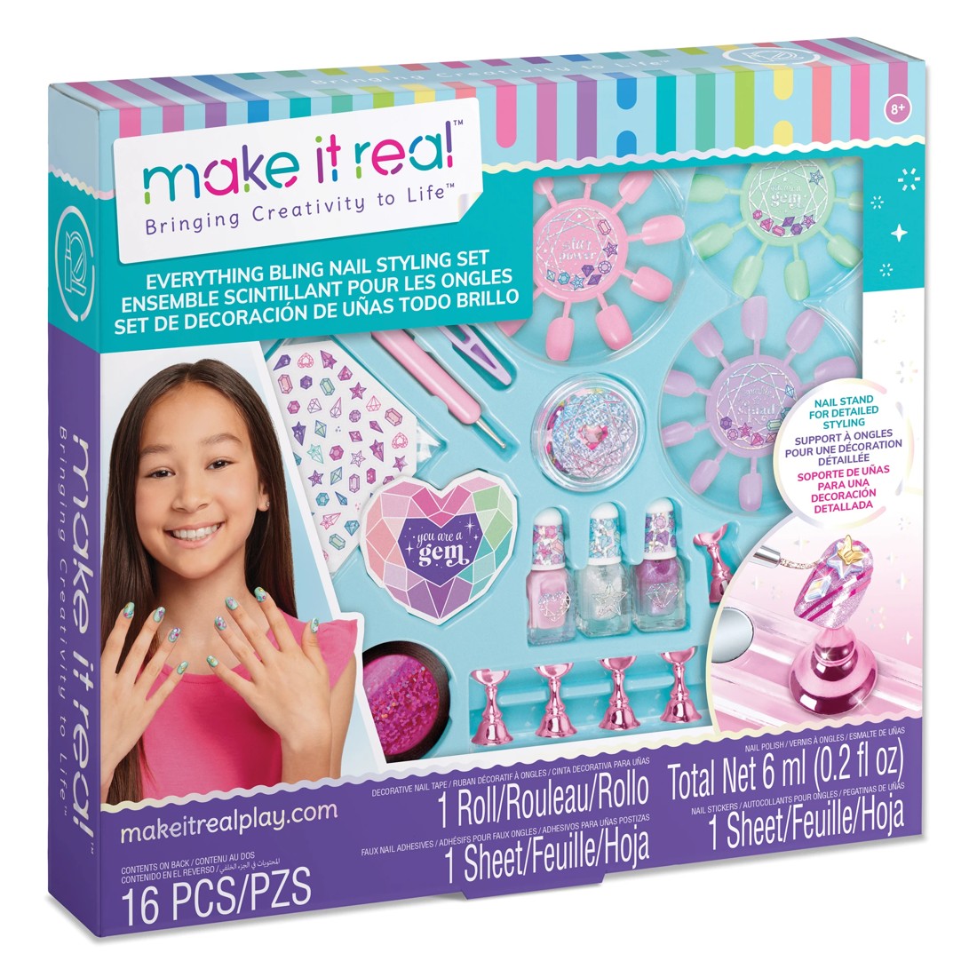 1 16 Piece Make It Real Everything Bling Nail Styling Set, 1 of 6