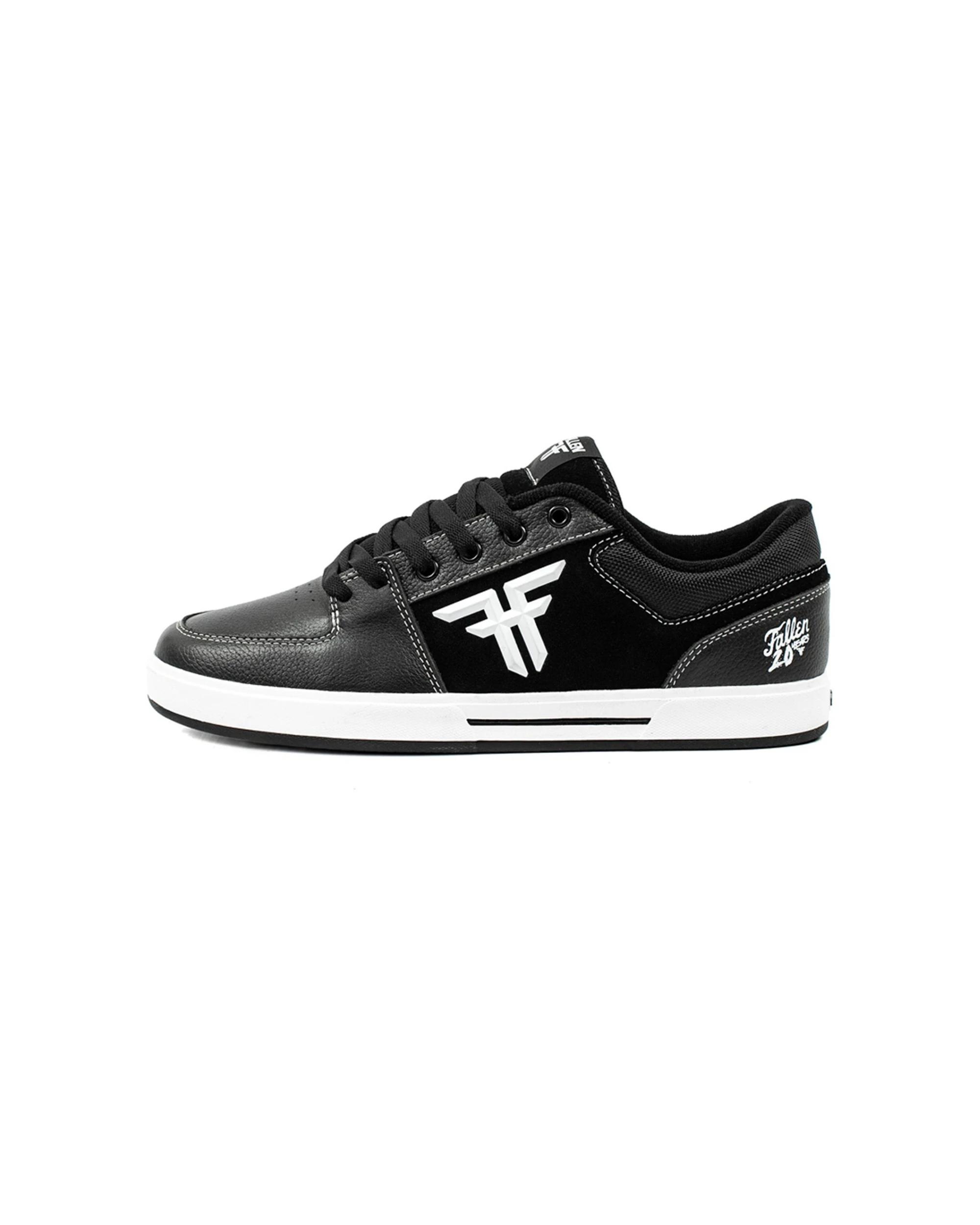 1 Fallen Footwear Men Patriot 20 Year Skate Sneaker Shoes BLACK/WHITE, 1 of 7
