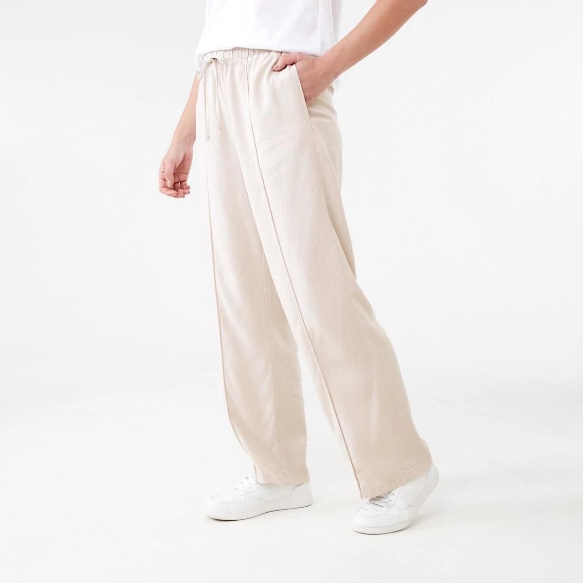 2 Textured Seam Front Pants NATURAL BEIGE, 2 of 6
