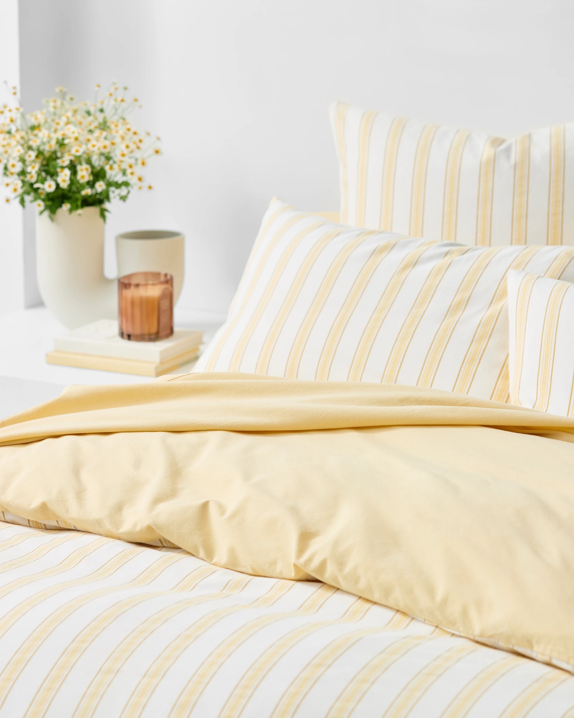 4 Arlo Cotton Stonewash Quilt Cover Set - Queen Bed - Yellow, 4 of 8
