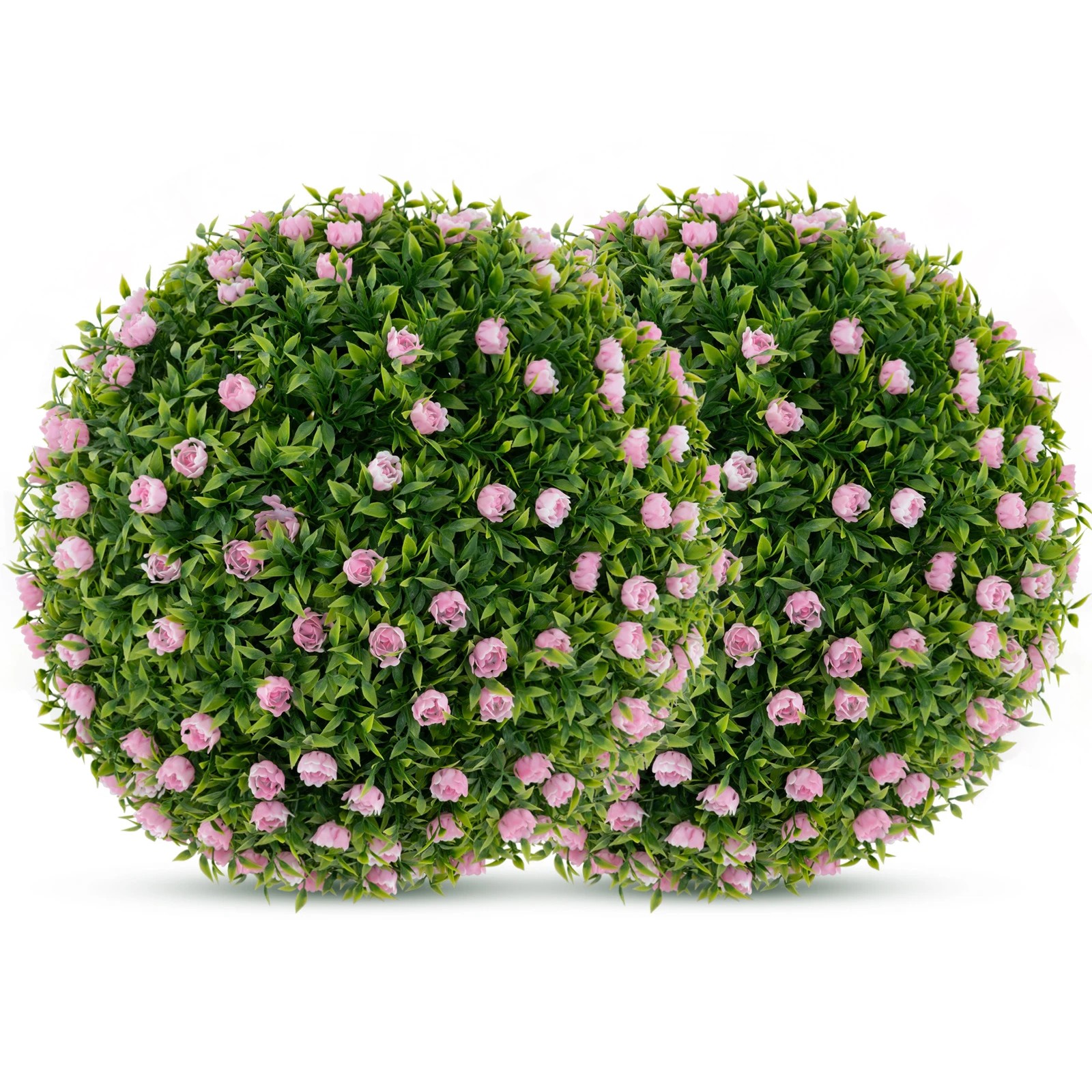 1 Costway 2x Artificial Topiary Ball Faux Decorative Ball Faux Green Ball Plant, 1 of 1