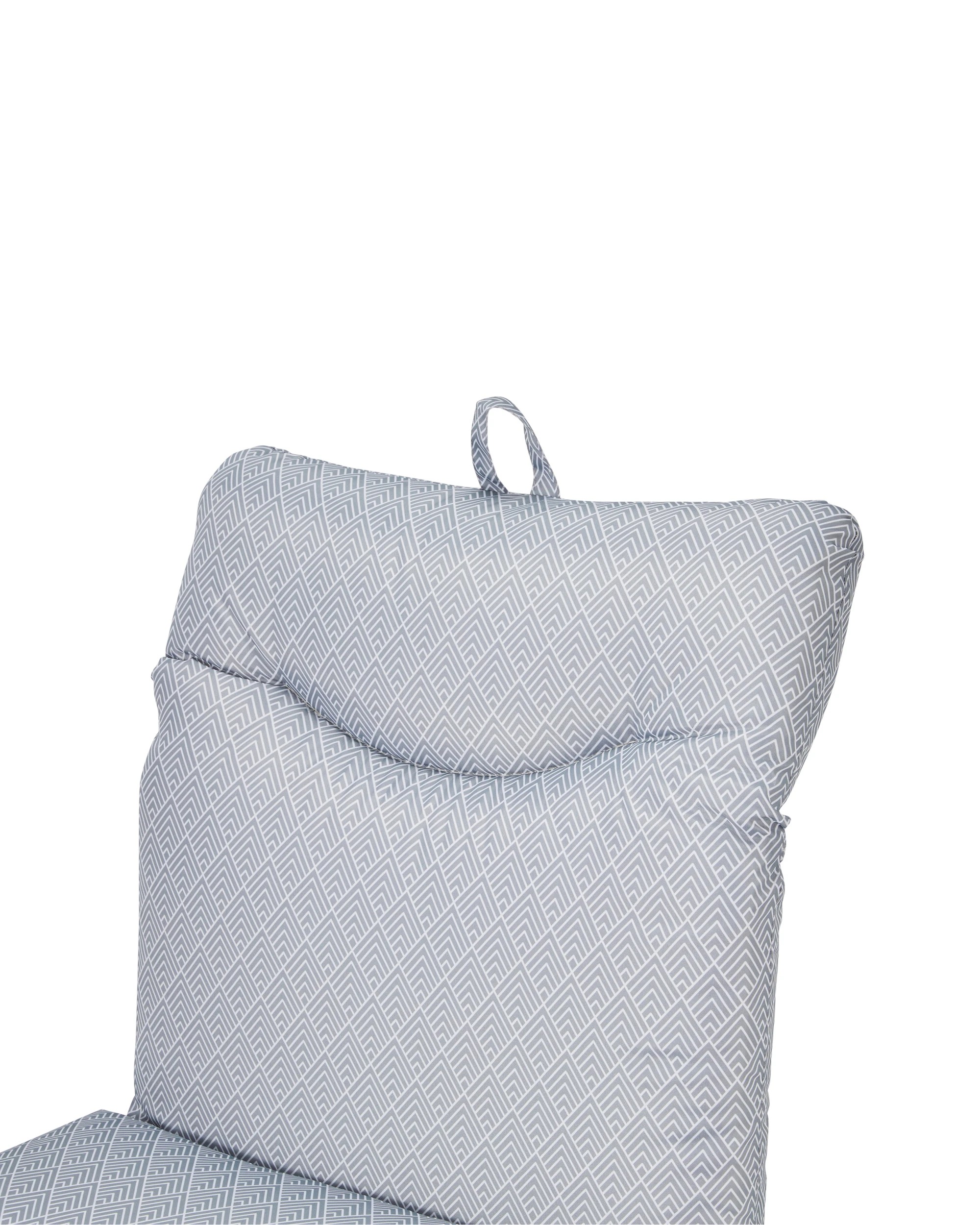 6 Highback Geometric Outdoor Cushion - Grey, 6 of 8