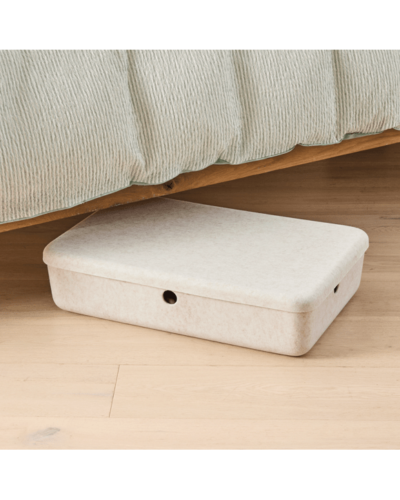Felt Underbed Basket with Lid - Beige