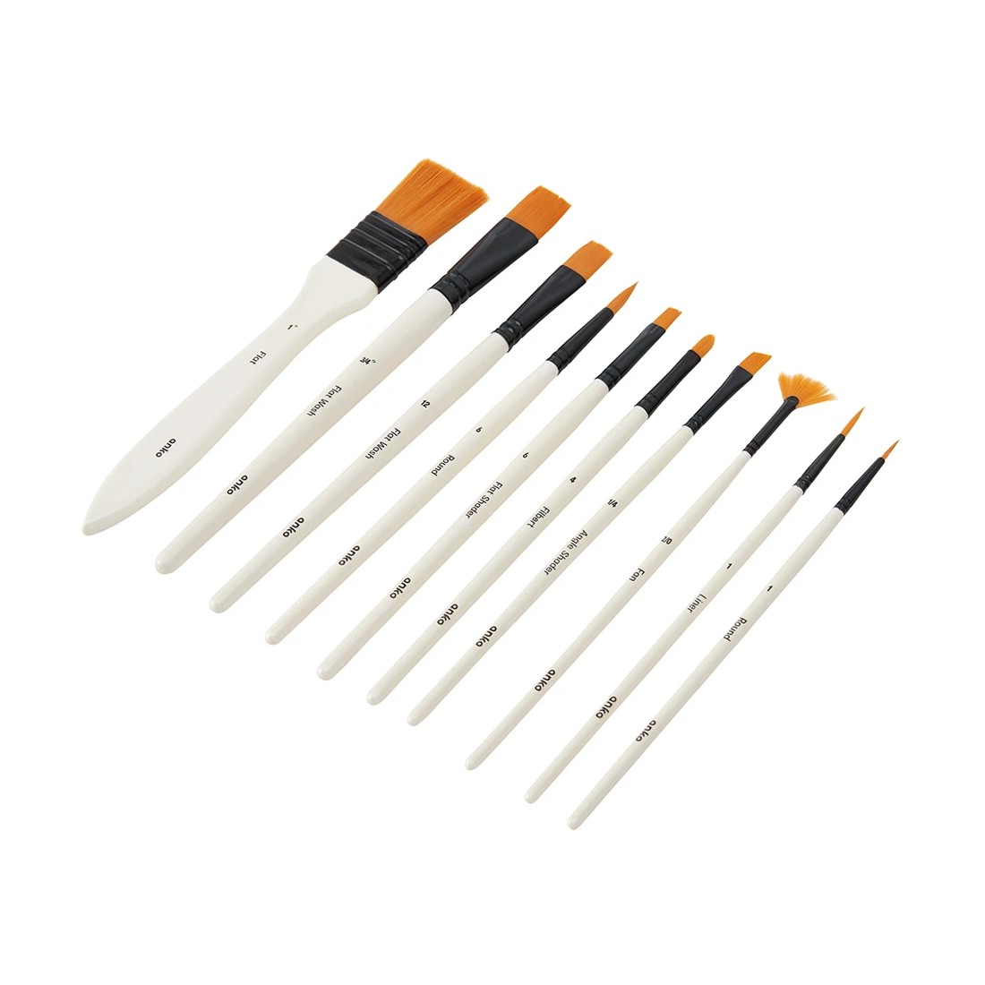 4 10 Piece Paint Brush Set in Wallet, 4 of 8