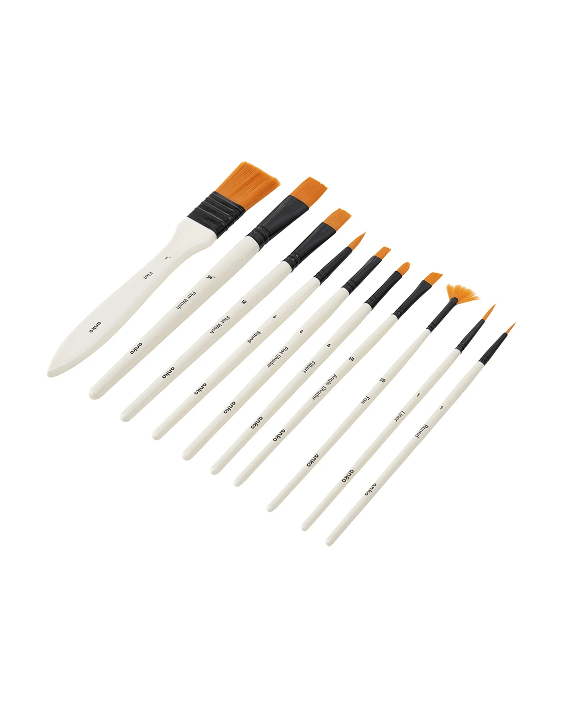 4 10 Piece Paint Brush Set in Wallet, 4 of 8