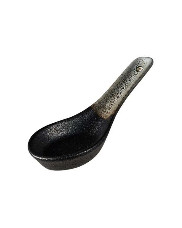 Maxwell & Williams Caviar Umi Porcelain Spoon Kitchen Cooking Utensil 13.5cm - Black