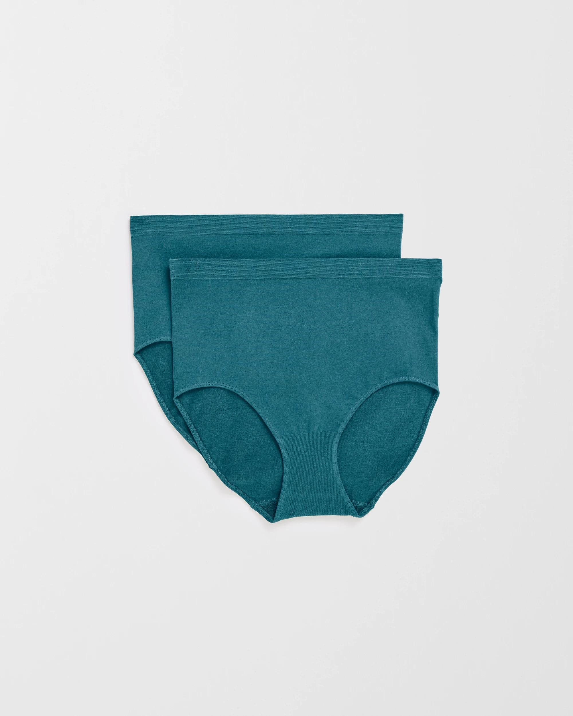 2 Target Australian Cotton Blend 2 Pack Seamfree Full Briefs DEEP TEAL, 2 of 5