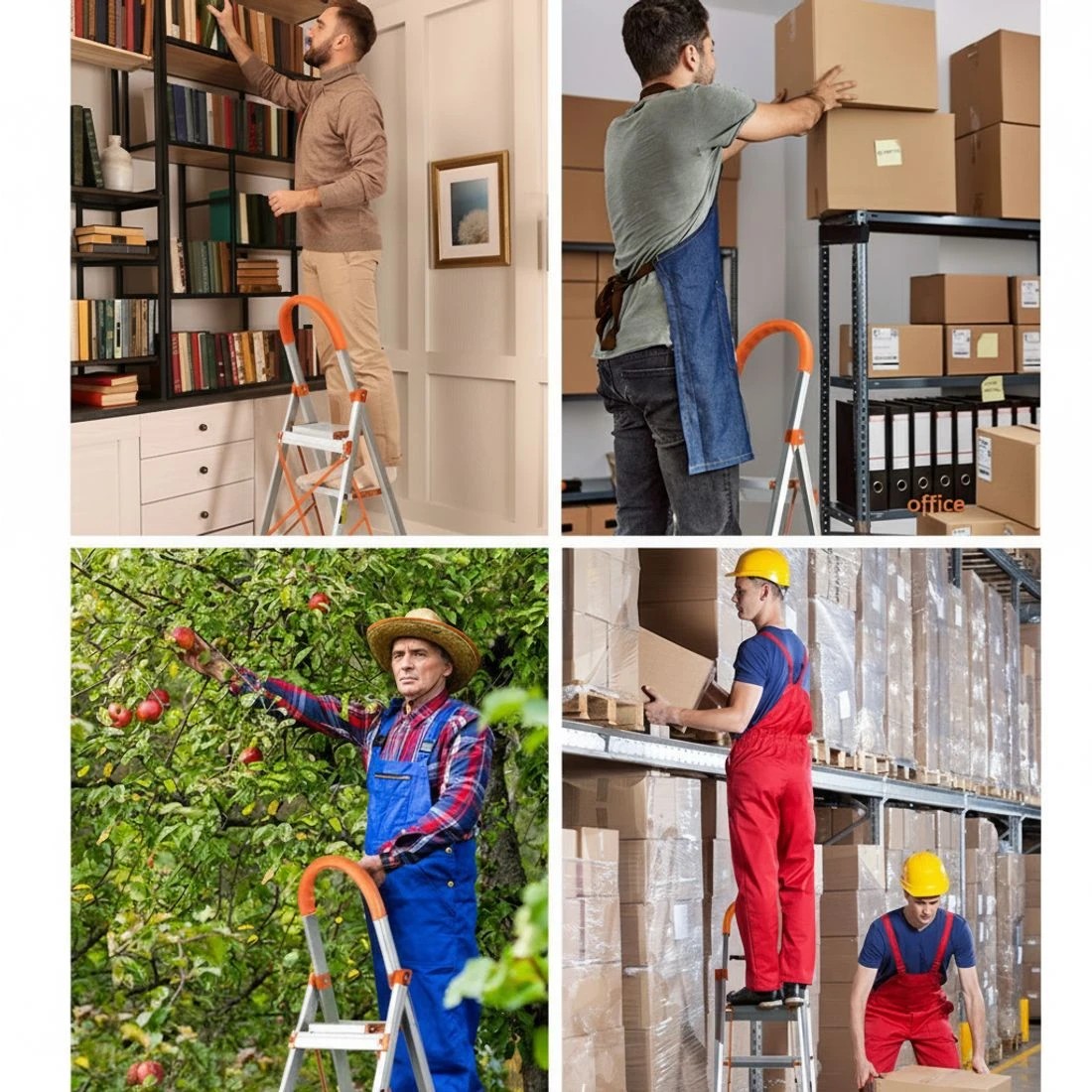 4 Giantz 3 Step Ladder Multi-Purpose Folding Aluminium Light Weight Platform - Silver, 4 of 6