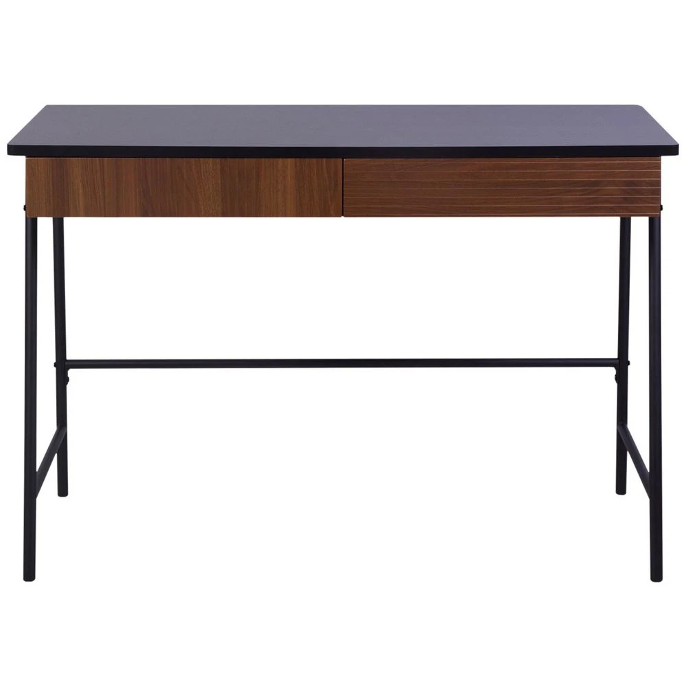 3 Studymate Vinci 2 Drawer Desk Walnut and Black Desks, Tables and Workstations, 3 of 10