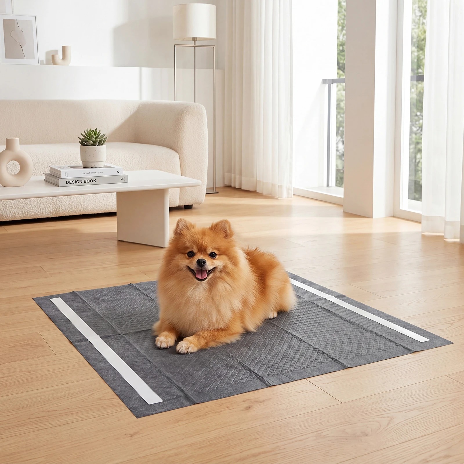 4 Costway 150PCS Charcoal Dog Pee Pads 6-Layer Pet Potty Training Pads 60 x 60cm, 4 of 6