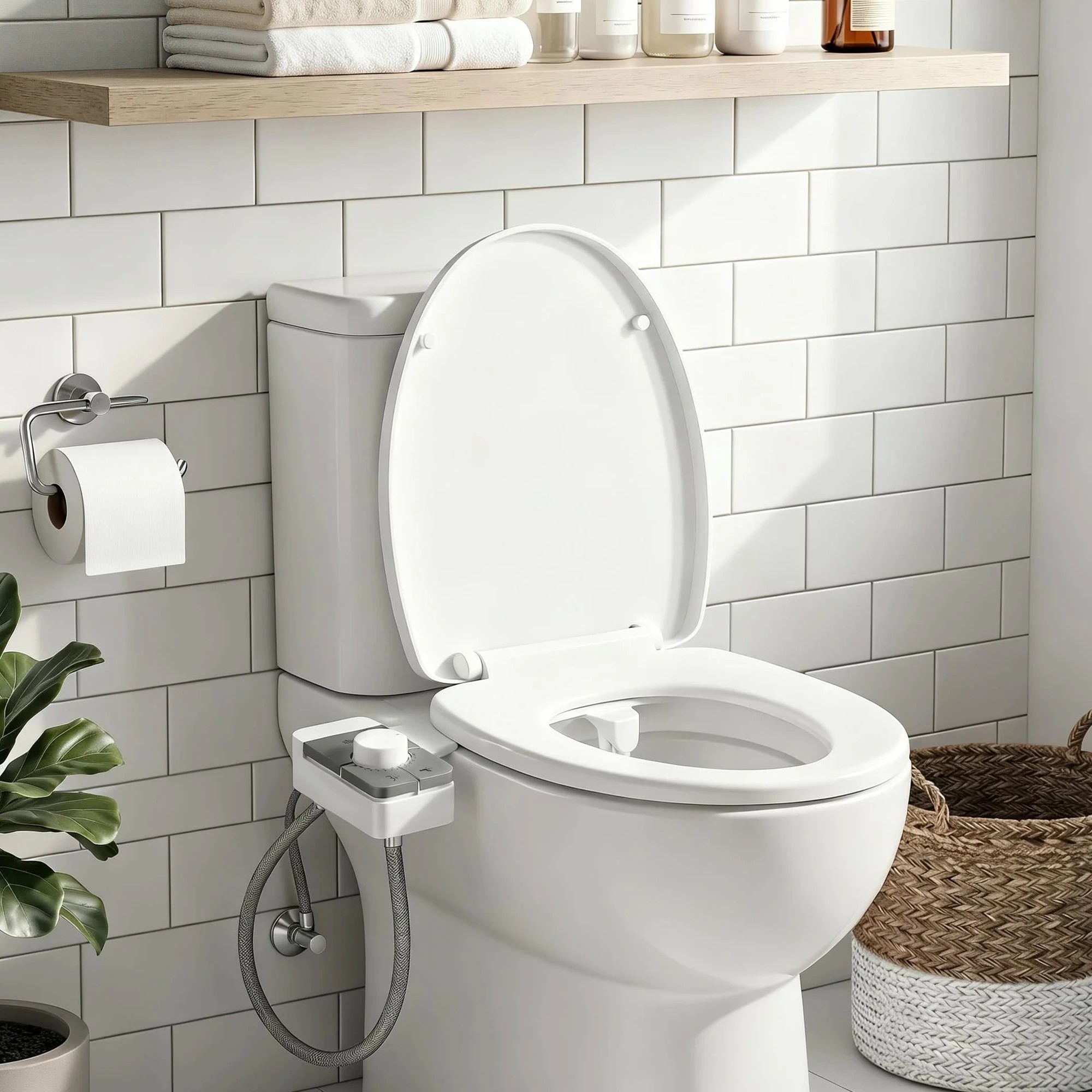 7 Cefito Ultra-Slim Bidet Attachment for Toilet Detachable Cold Water Bidet - White, 7 of 7