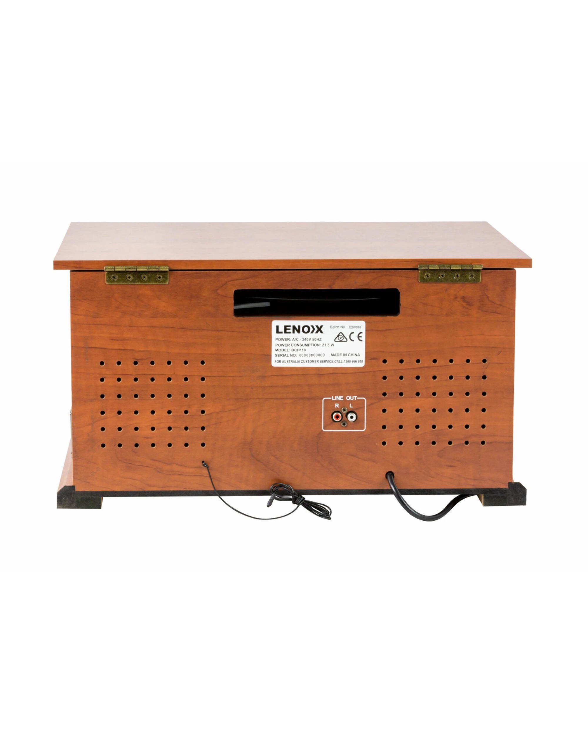 6 Lenoxx Retro Music Centre with Vinyl, CD Player & Wireless Streaming, 6 of 7