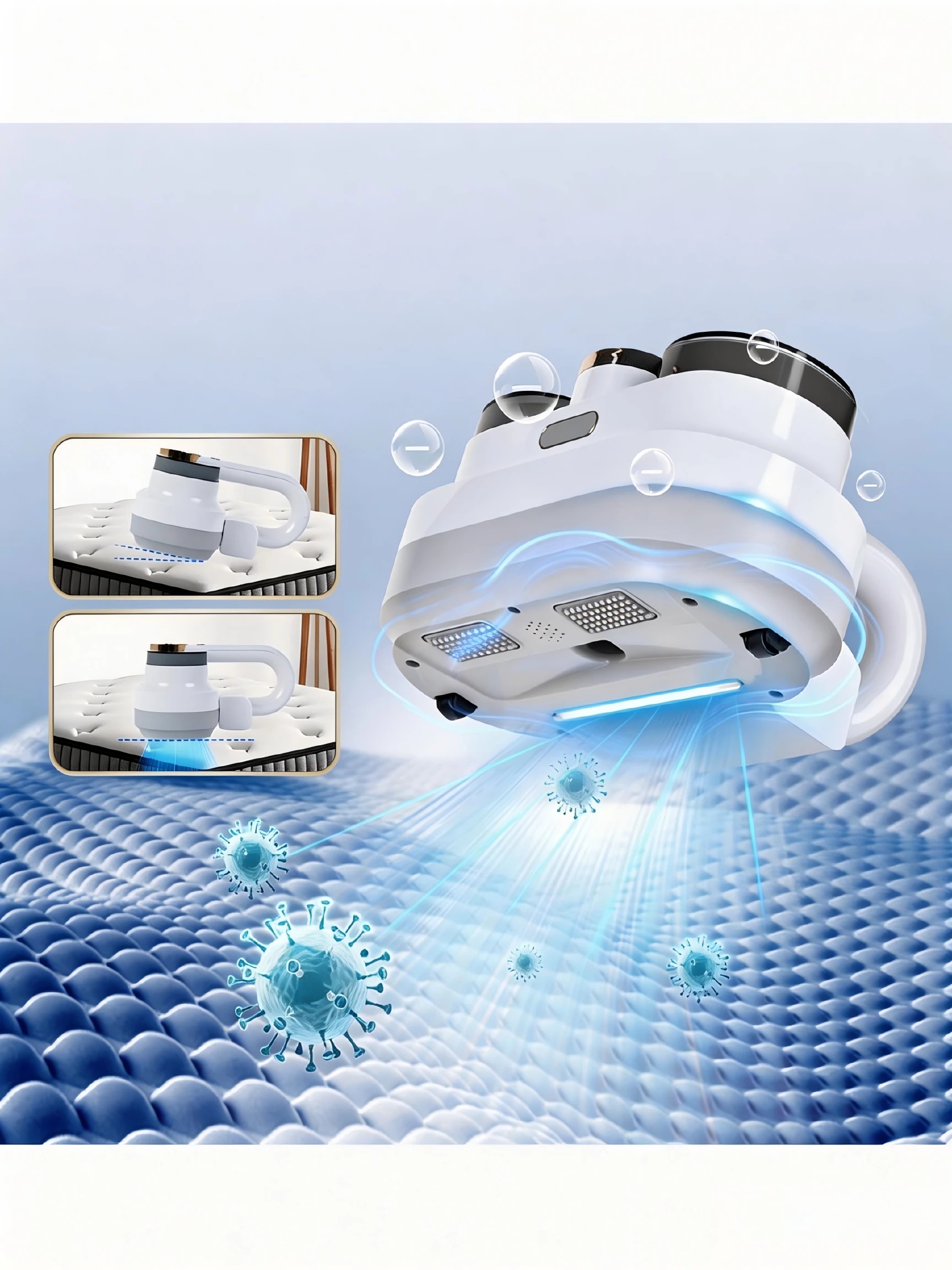 8 Advwin Cordless Mite Cleaner, 9000pa Portable Dust Mite Vacuum Suction For Bed/mattress/pet Hair - Washable Hepa Filter, 8 of 8