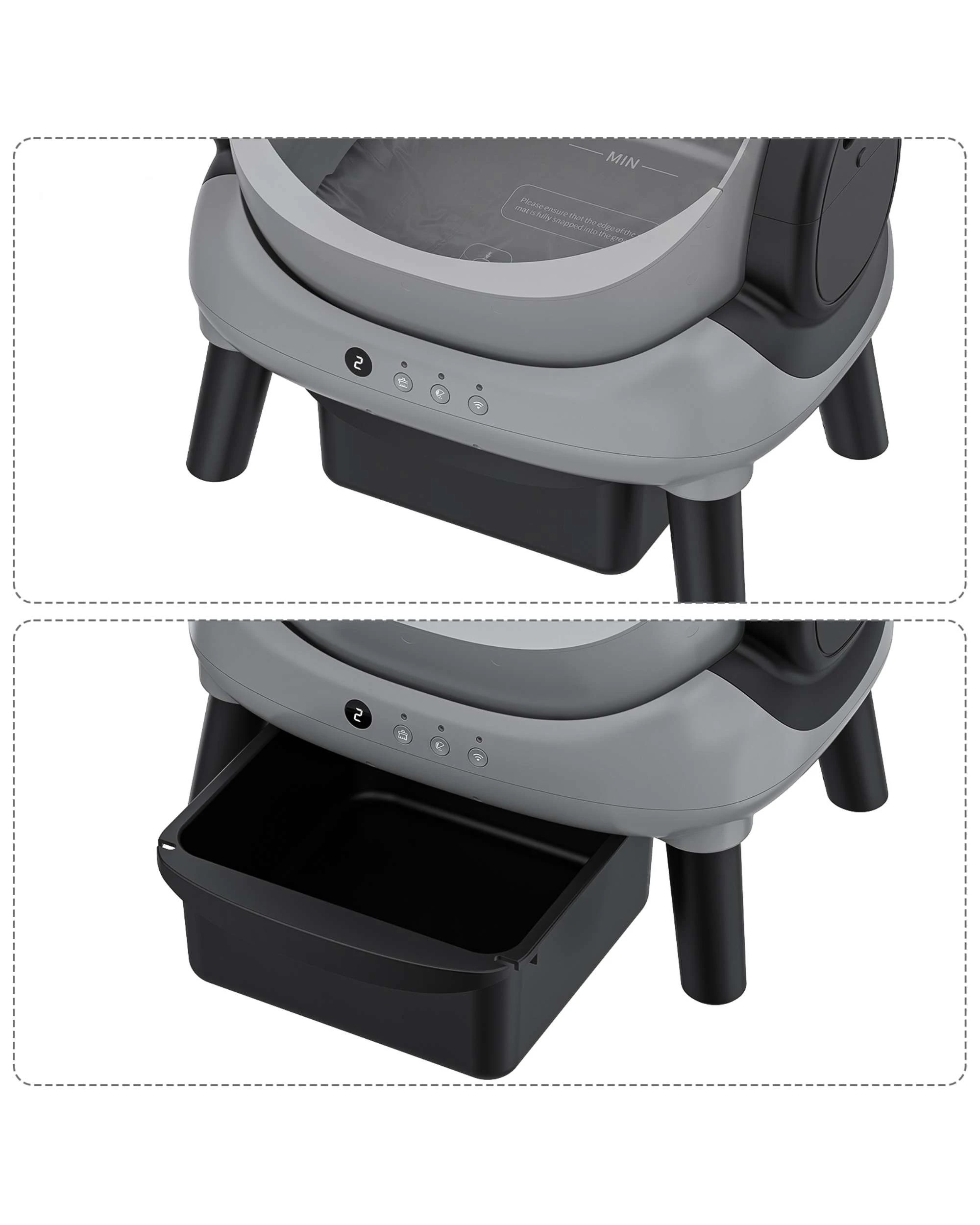 9 Advwin Automatic Open‑Top Cat Litter Box, Self‑Cleaning Design with APP Control, 9 of 10