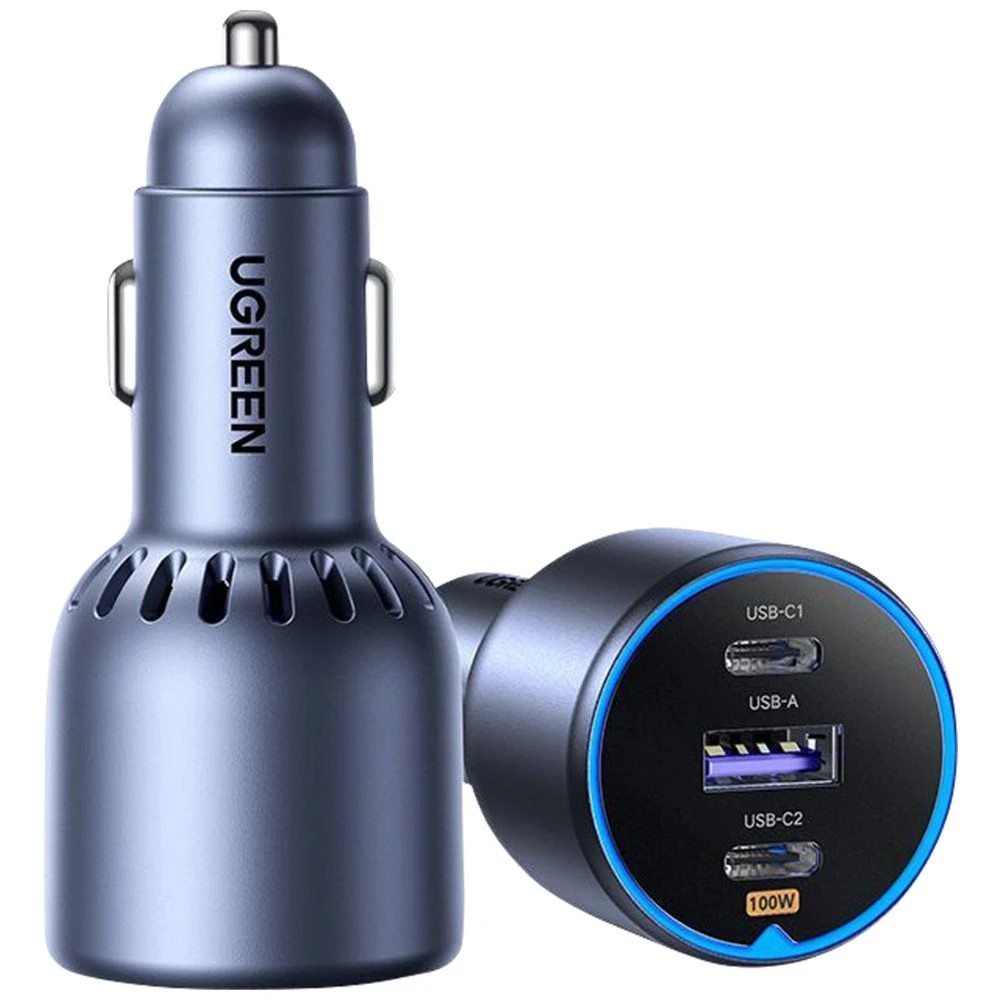 1 UGREEN 130W USB-C and USB-A Car Charger Black, 1 of 5