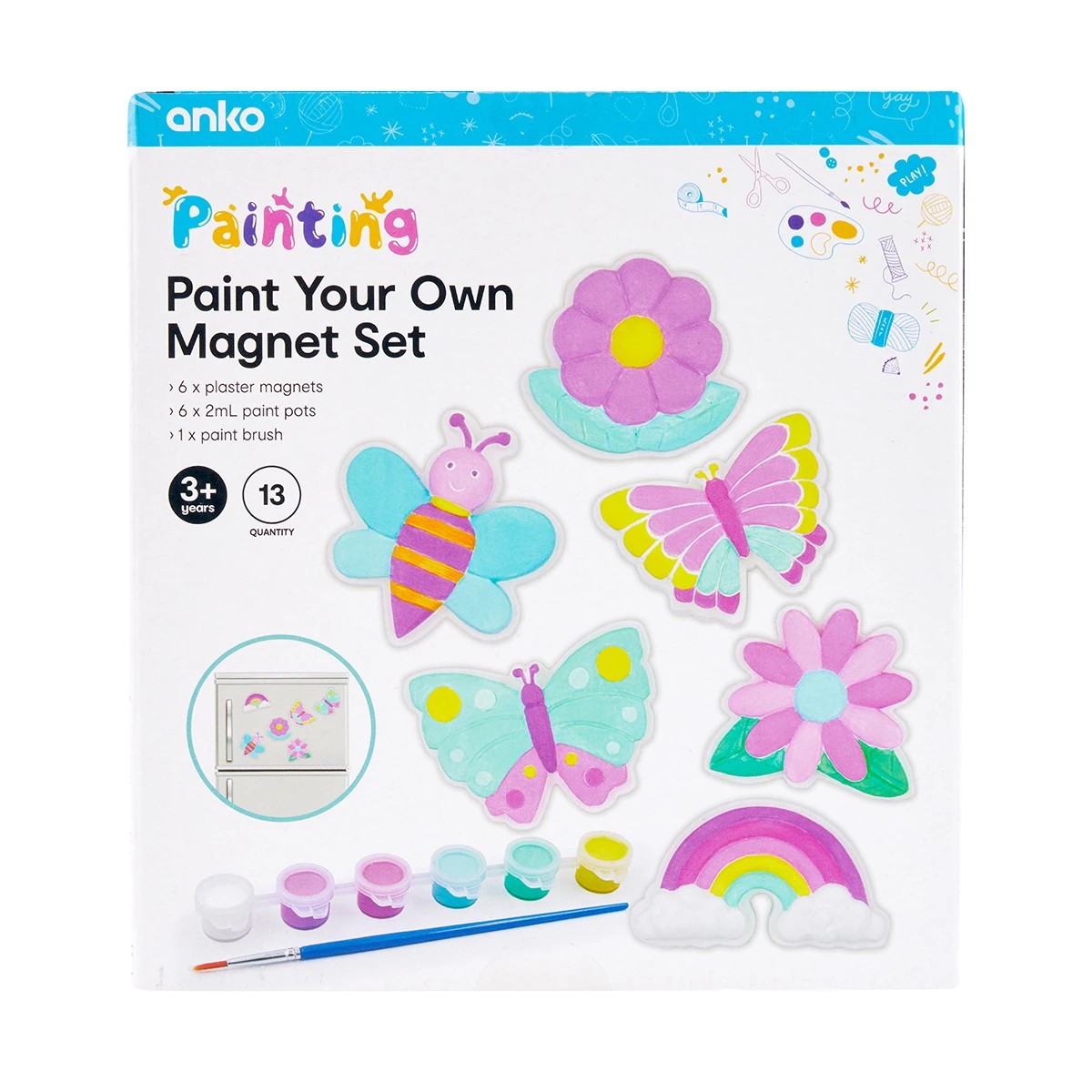 10 13 Piece Paint Your Own Magnet Set, 10 of 10