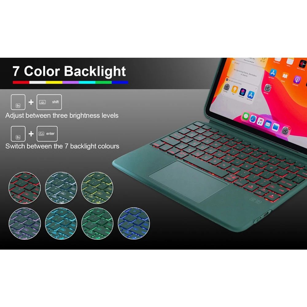 6 J.Burrows Keyboard Folio iPad A16/10th Gen/Air/Pro 11" Green, 6 of 10