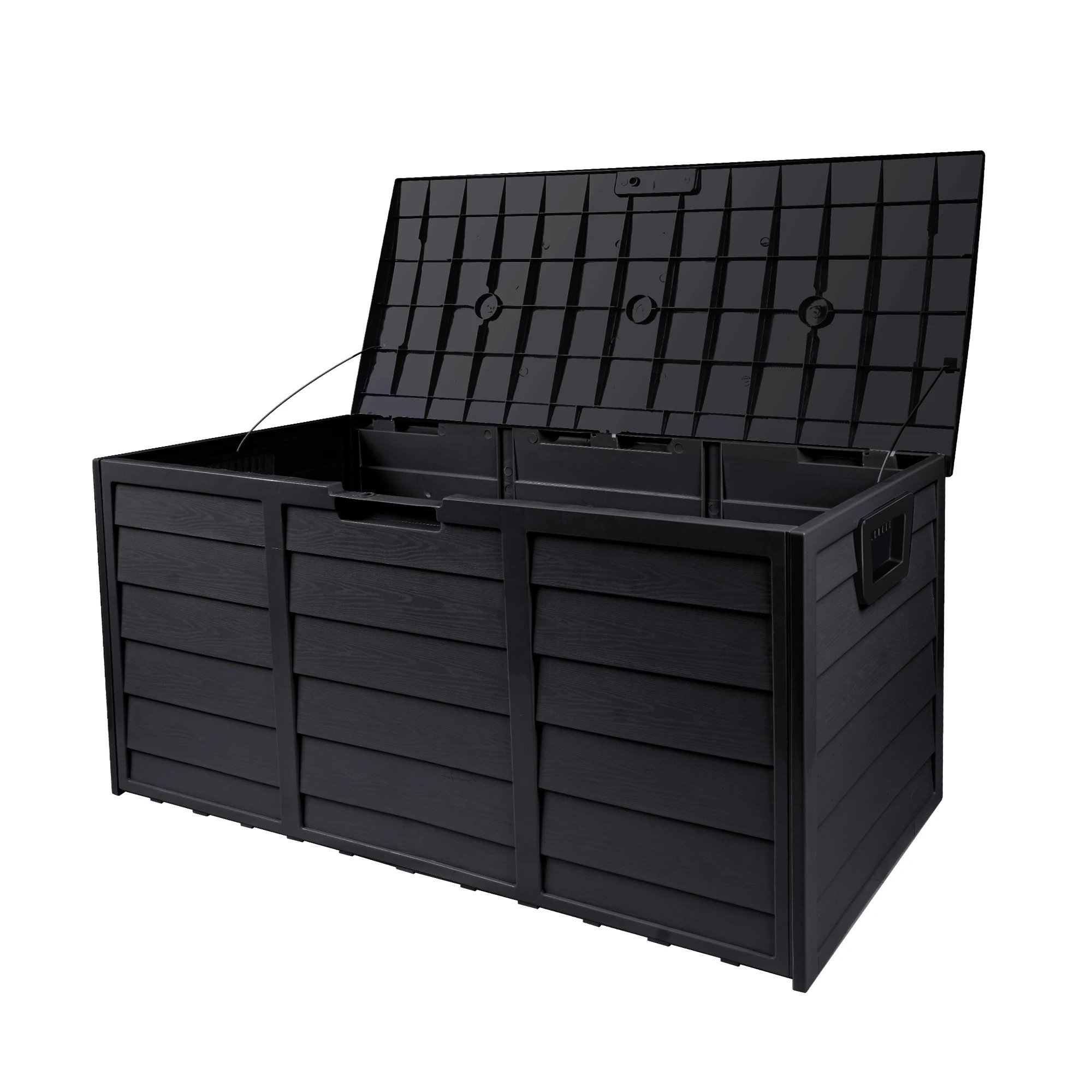 6 Livsip Outdoor Storage Box 290L Container Garden Chest Deck Tool Toy Lockable - Black, 6 of 9