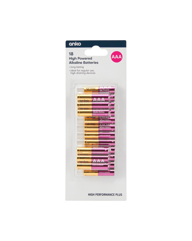 18 Pack High Powered AAA Alkaline Batte