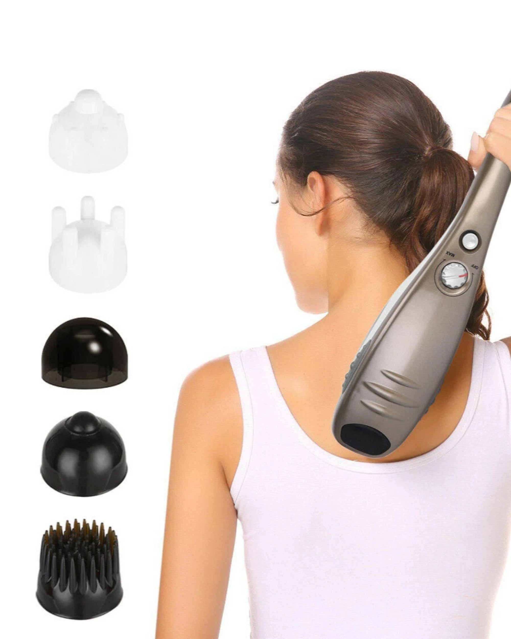2 Orku Handheld Full Body Massager Champagne - 6 Massage Heads, 2 of 3