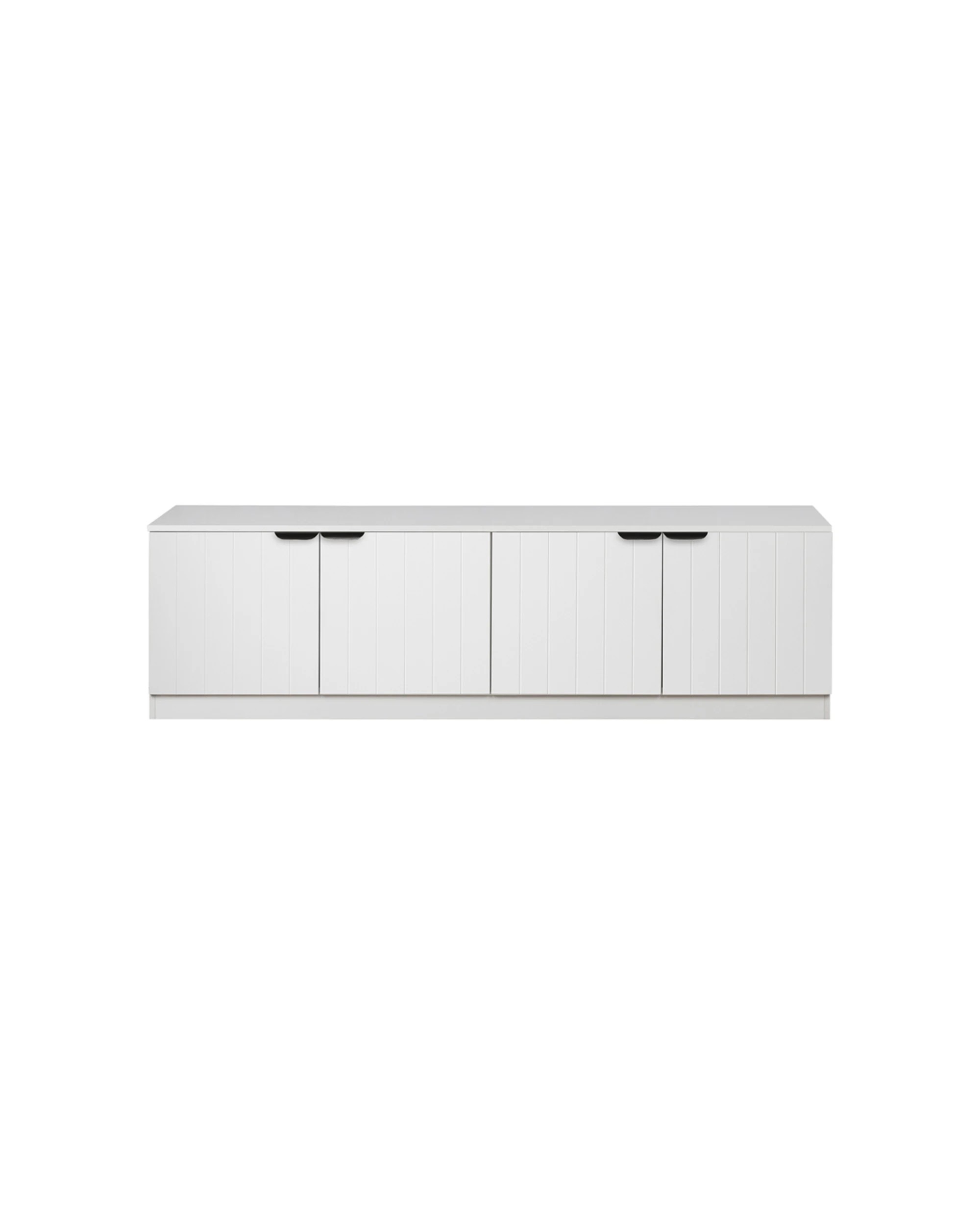 1 European Cabinetry Bucharest VJ Panel TV Unit Pull Handle - White, 1 of 4
