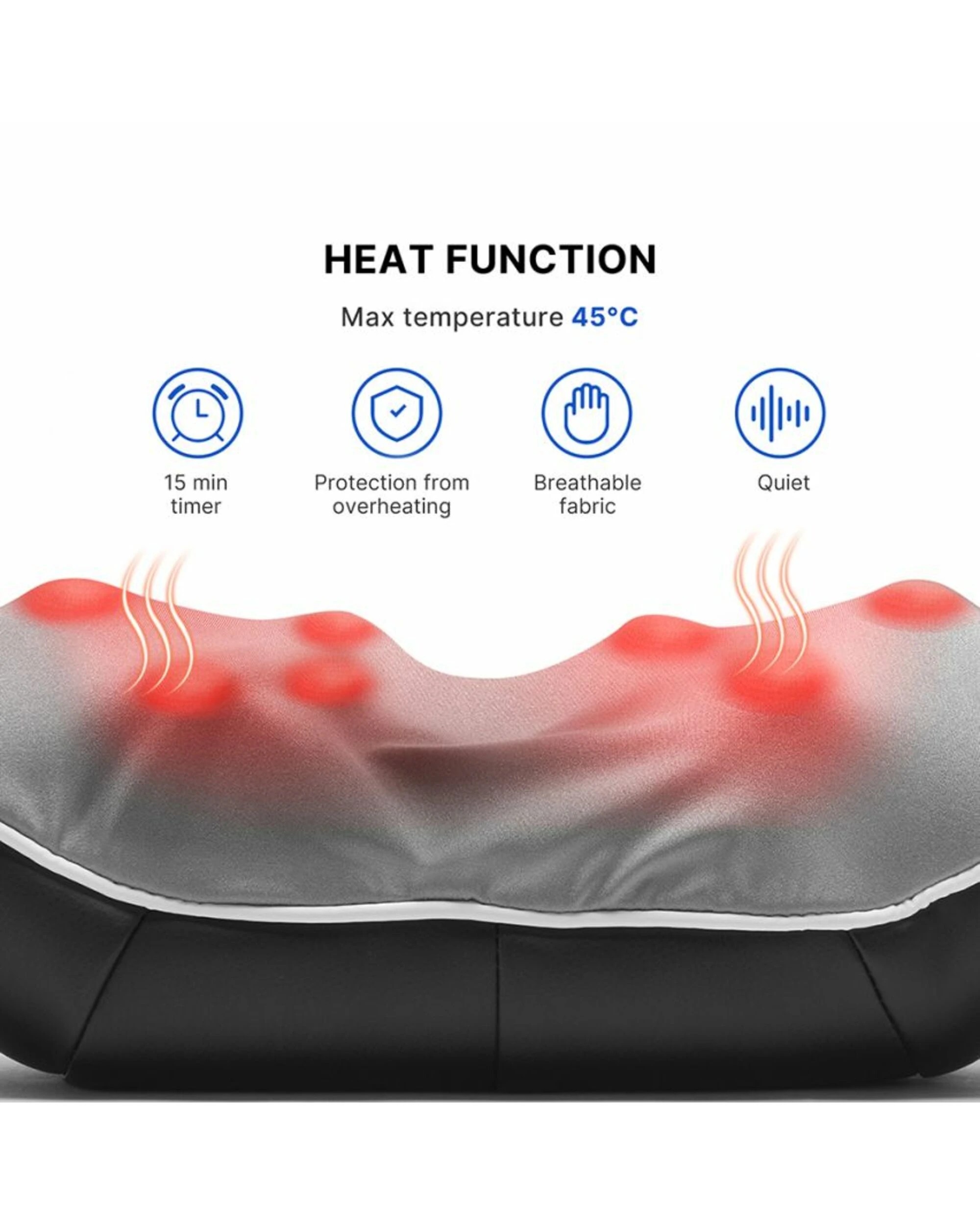 10 Renpho Neck And Shoulder Back Massager With Heat, Shiatsu 8 Nodes 3 Speeds 45oc, 10 of 10